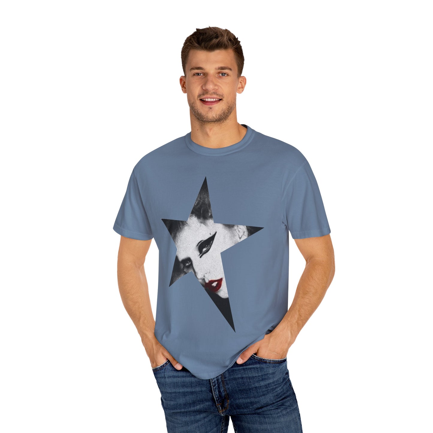 Born This Way Star Face-Unisex Dyed Tshirt