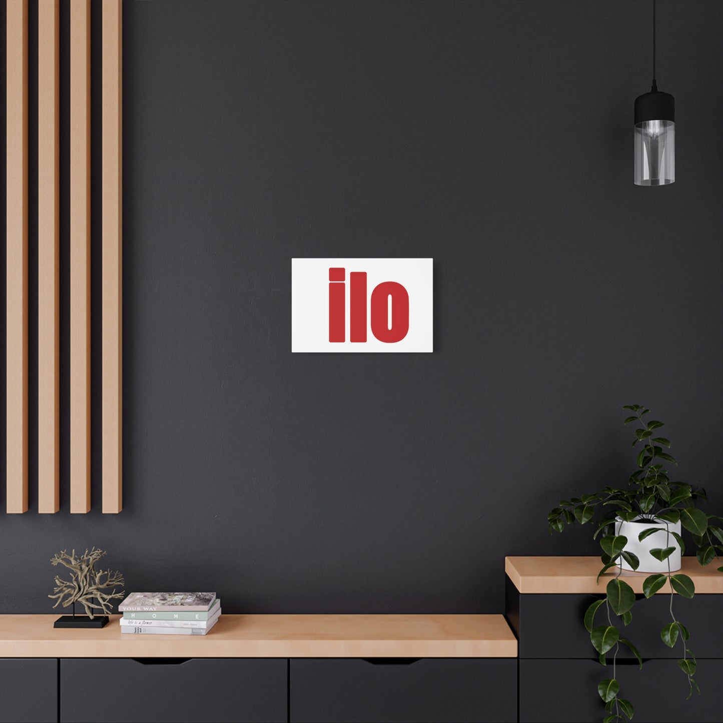 ILO Bold Red Block Matte Canvas