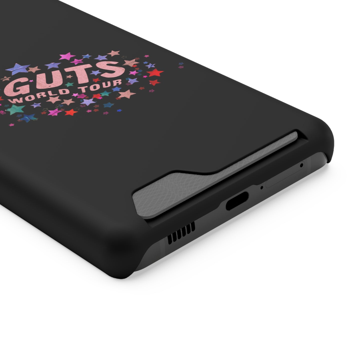 Phone Case + Card Holder For Samsung S21 to S22 – Olivia Rodrigo Guts World Tour | Black Edition