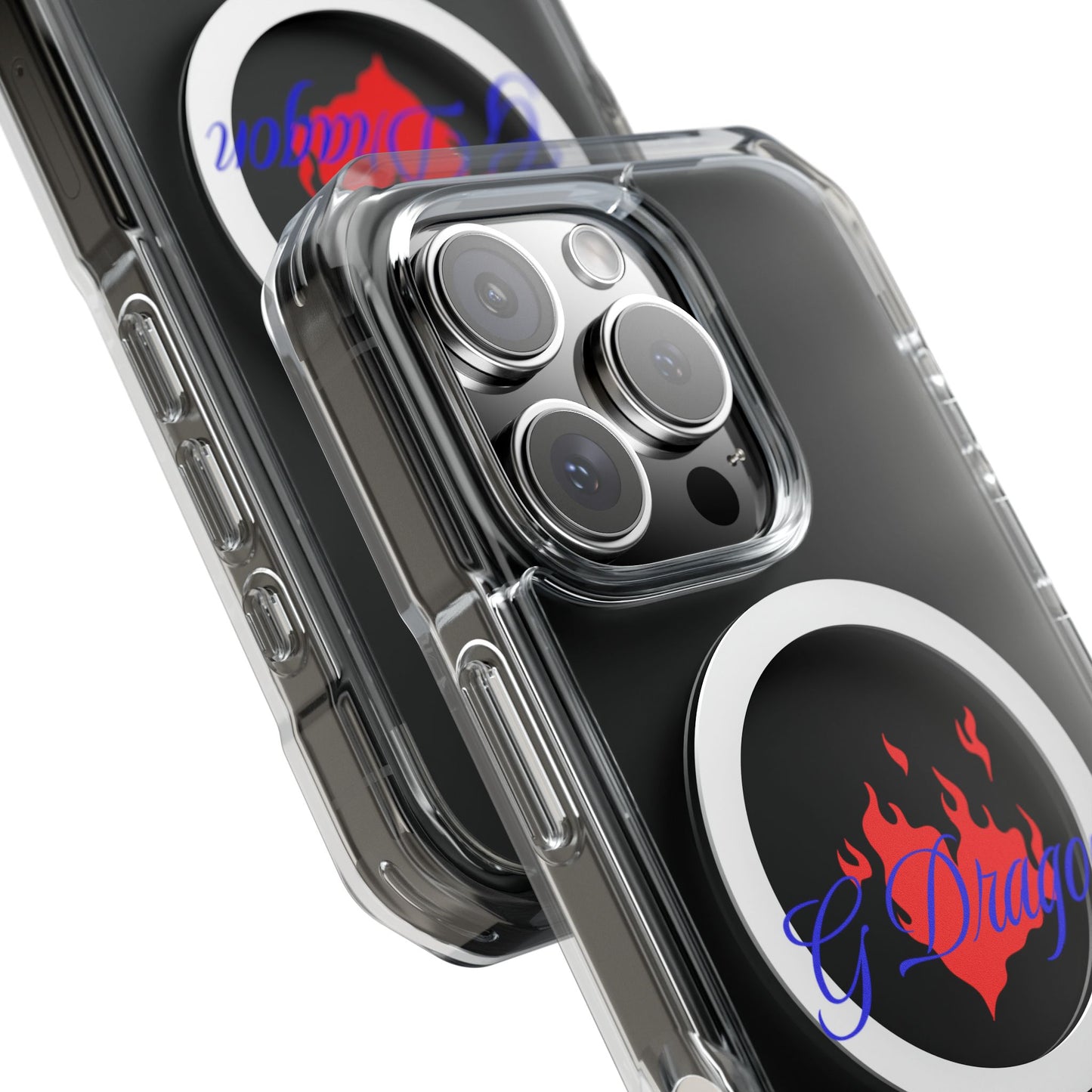 Heart on Fire Bold Script Magnetic Clear Impact Case