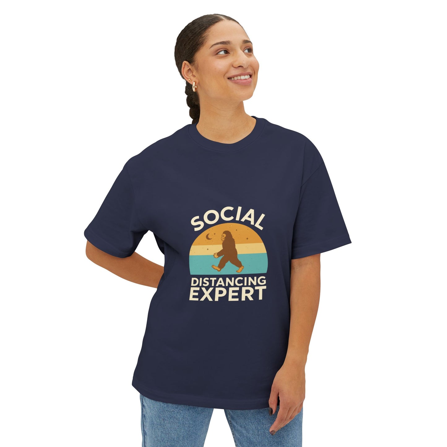Oversized boxy Tee – Snazzy Social Distance Edition