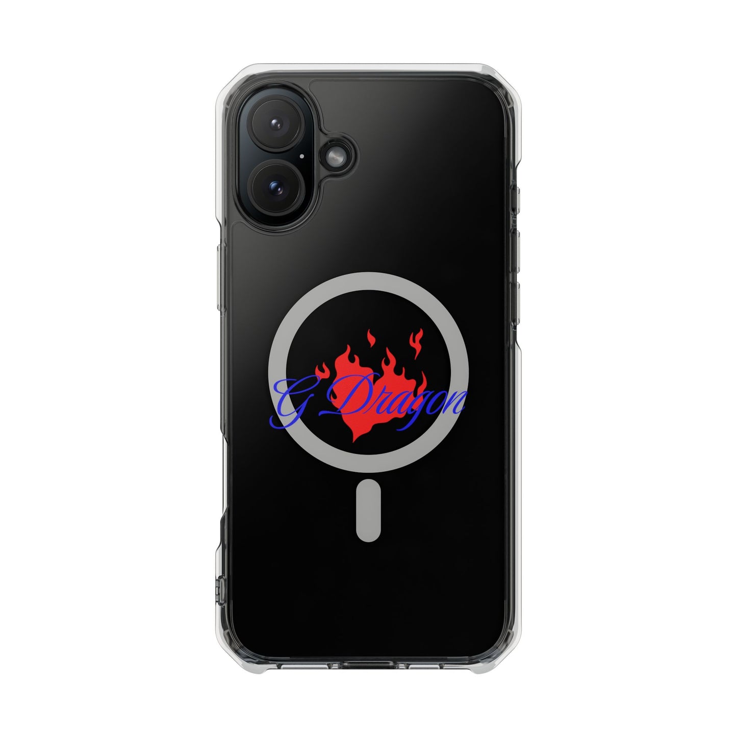 Heart on Fire Bold Script Magnetic Clear Impact Case