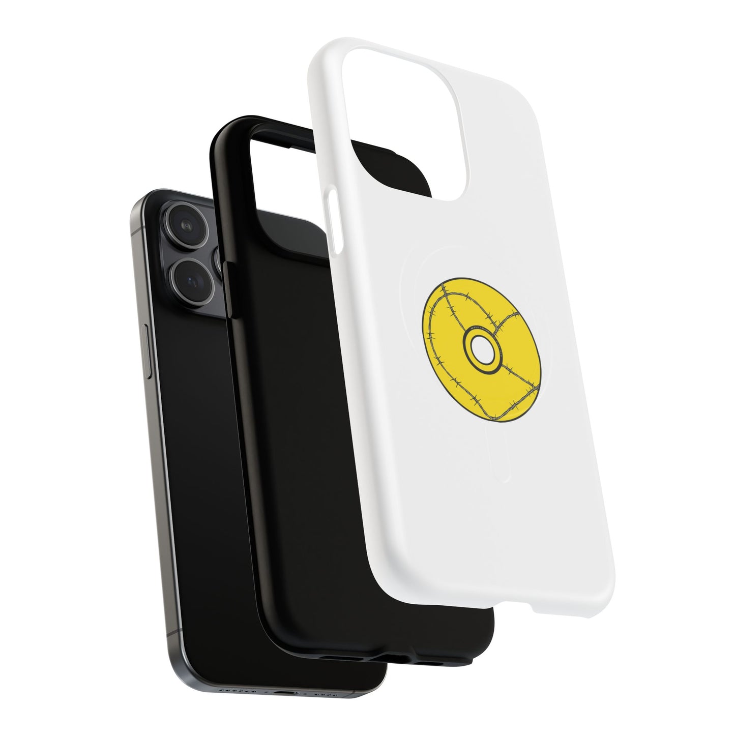 Minimalist Black Disc Outline Tough Magnetic Case