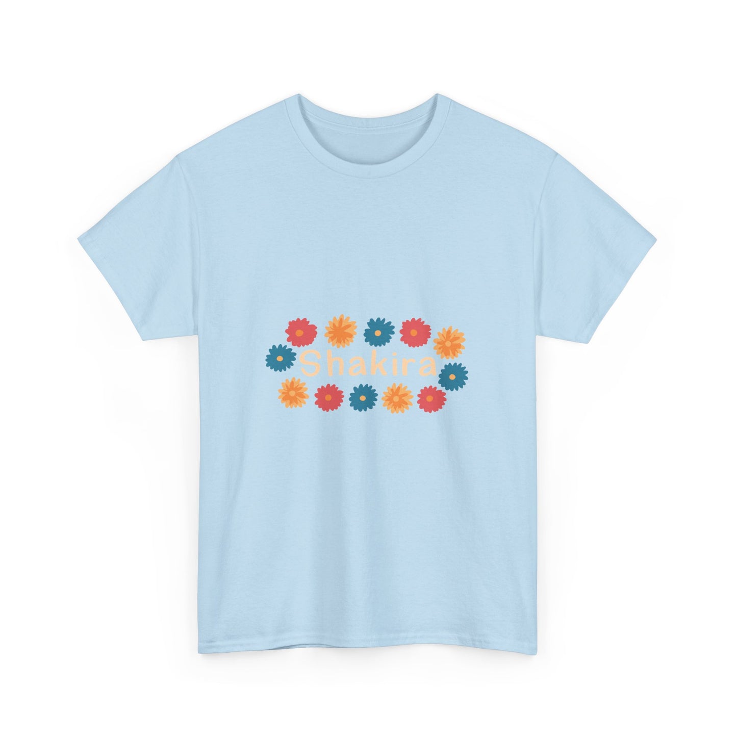 Retro Floral Groove Unisex Heavy cotton tee