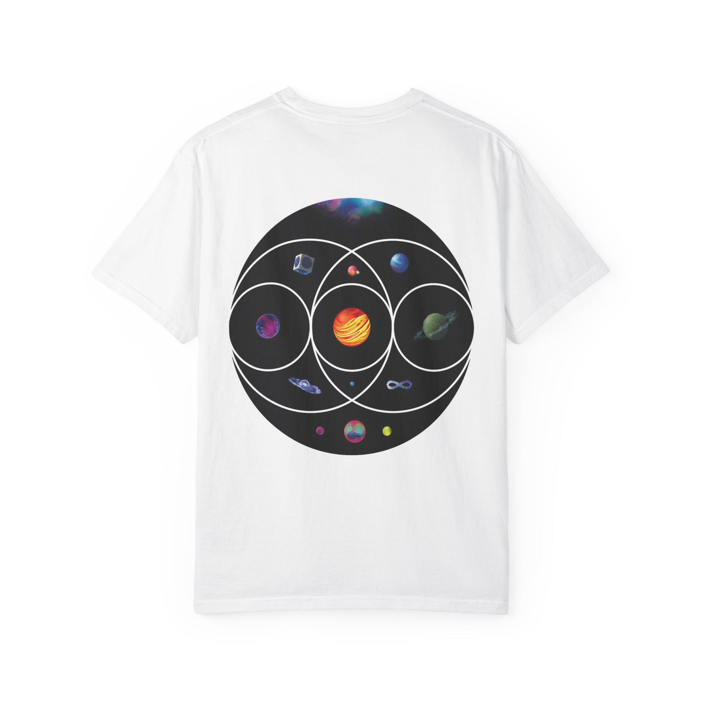 Unisex Garment-Dyed T-Shirt Inspired by Coldplay’s Illustration Concept_B