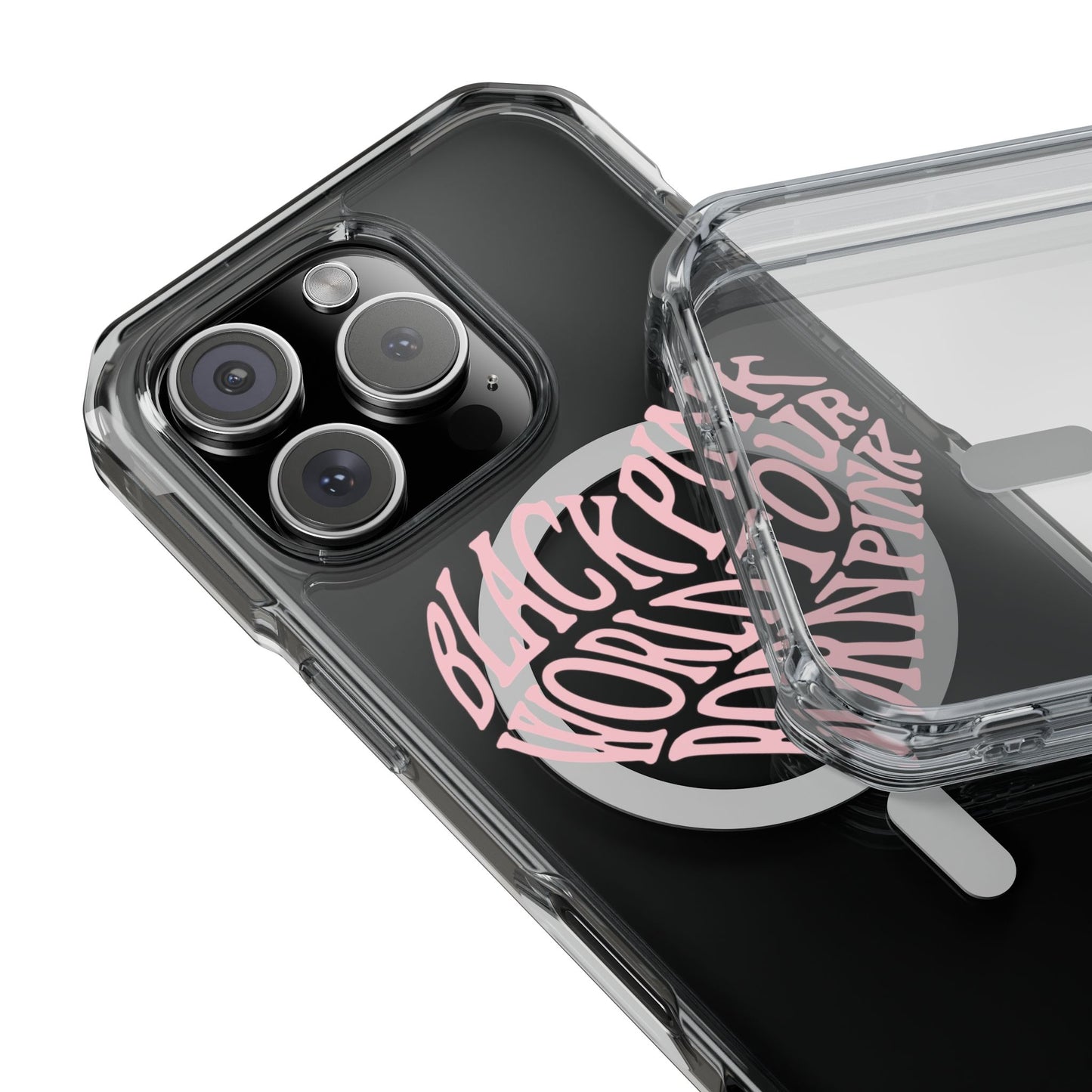 Born Pink Heart Typography - Magnetic Clear Impact Case
