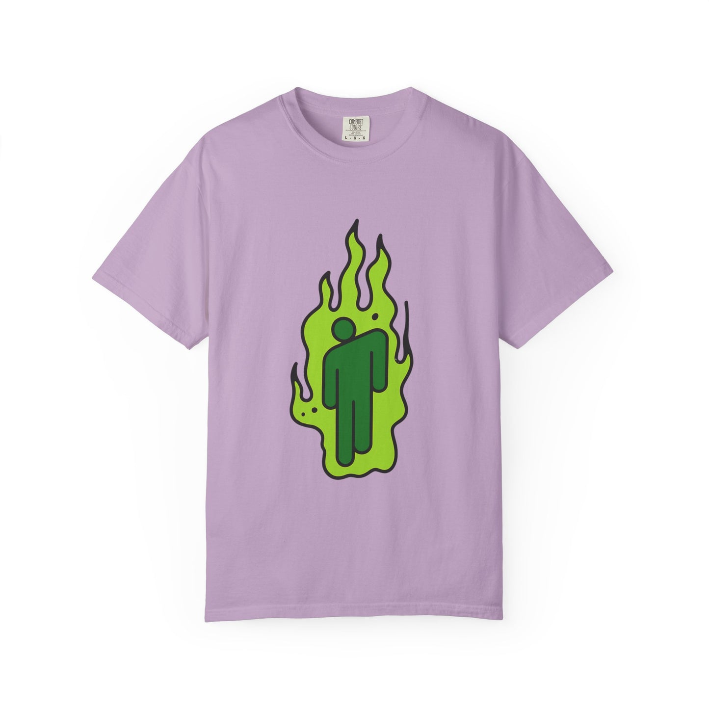 Green Flame Icon Unisex Dyed T-shirt