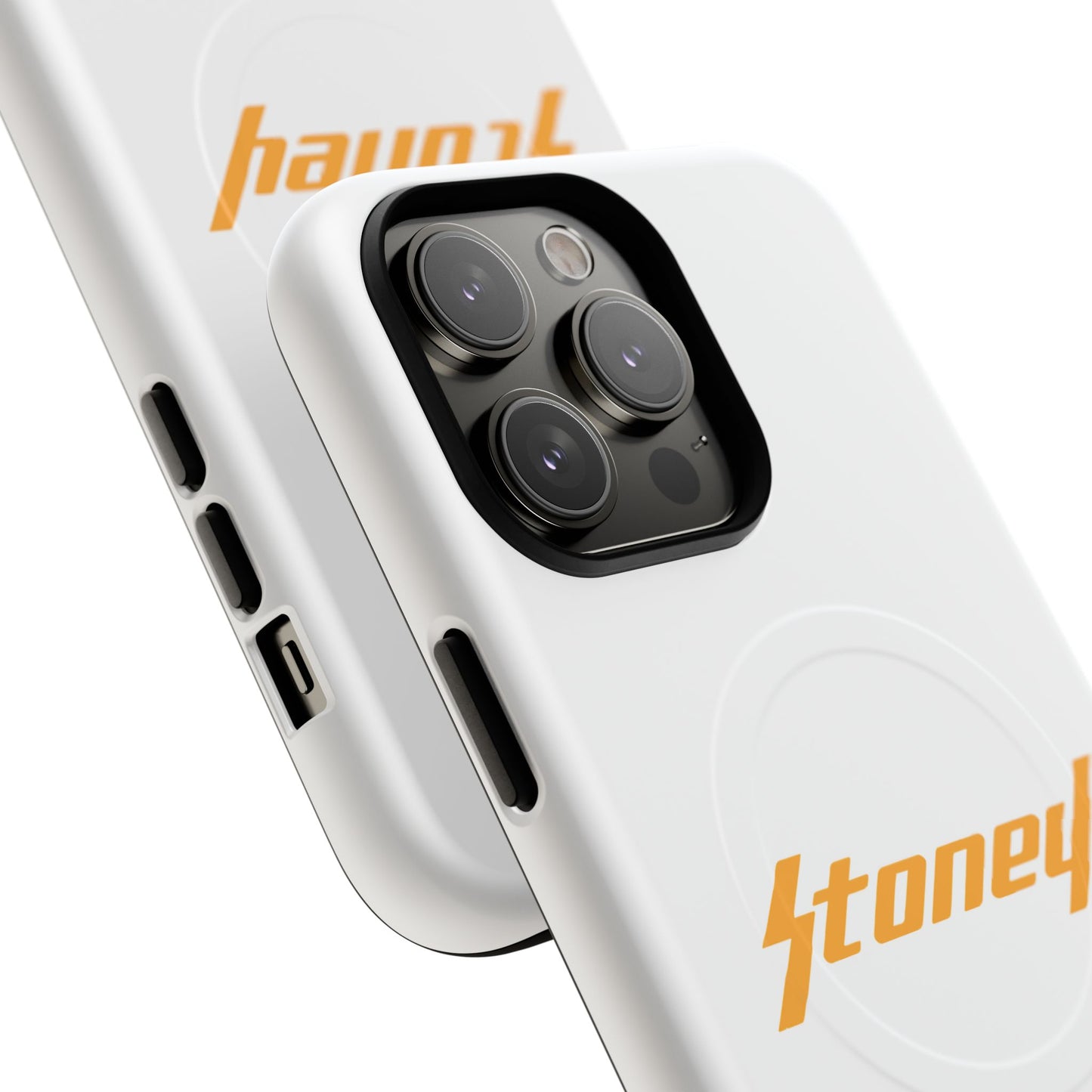 Orange Lightning Text Logo Tough Magnetic Case