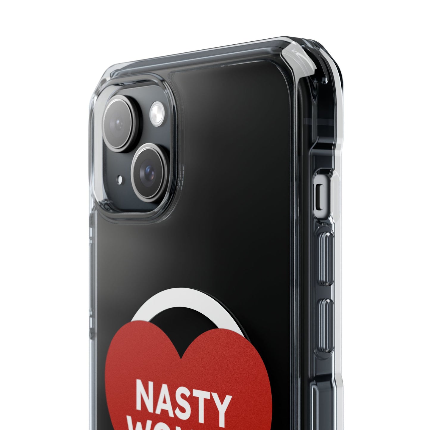 Nasty Women Heart Magnetic Clear Impact cases