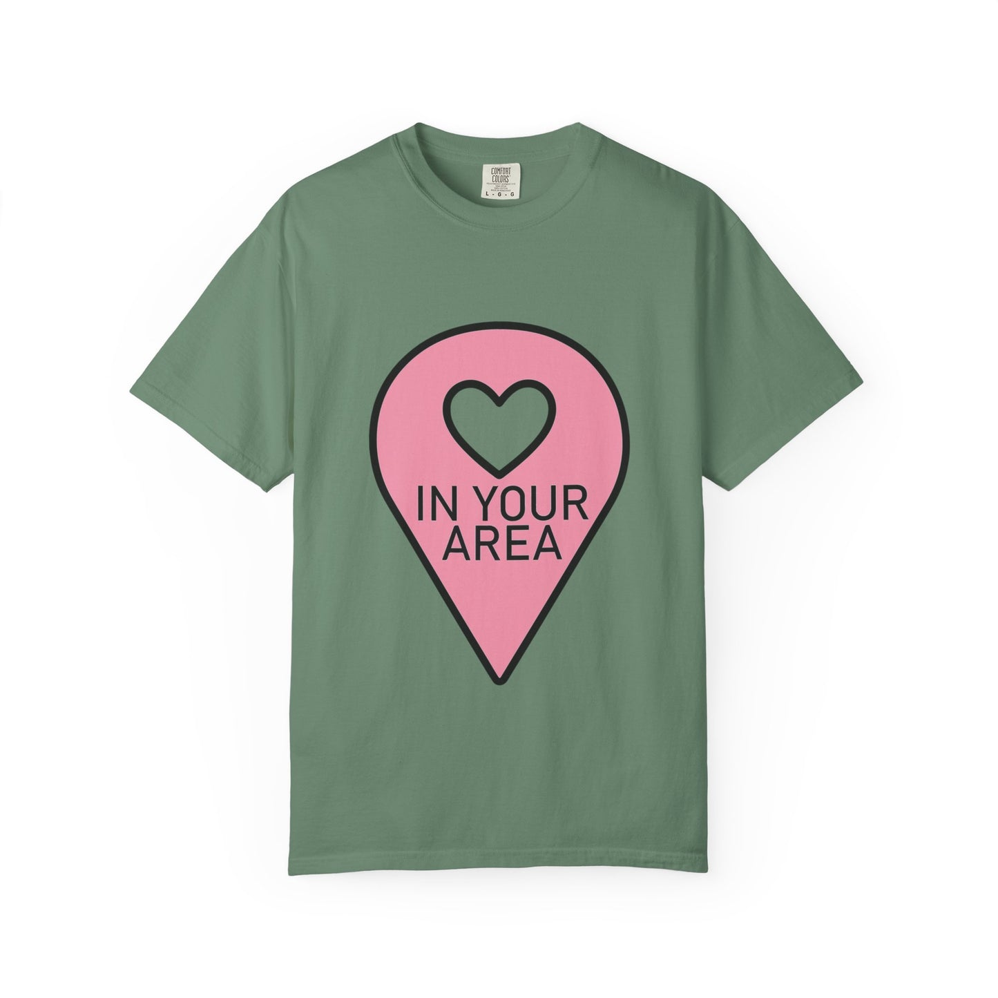 In Your Area Pin Marker – Dyed T-shirt