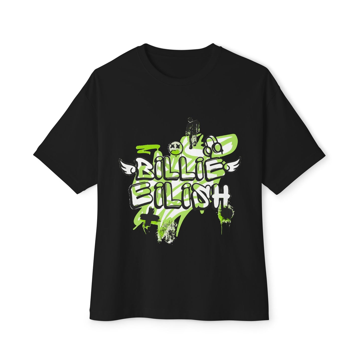 Grunge Angel Graffiti Unisex Oversized Tee