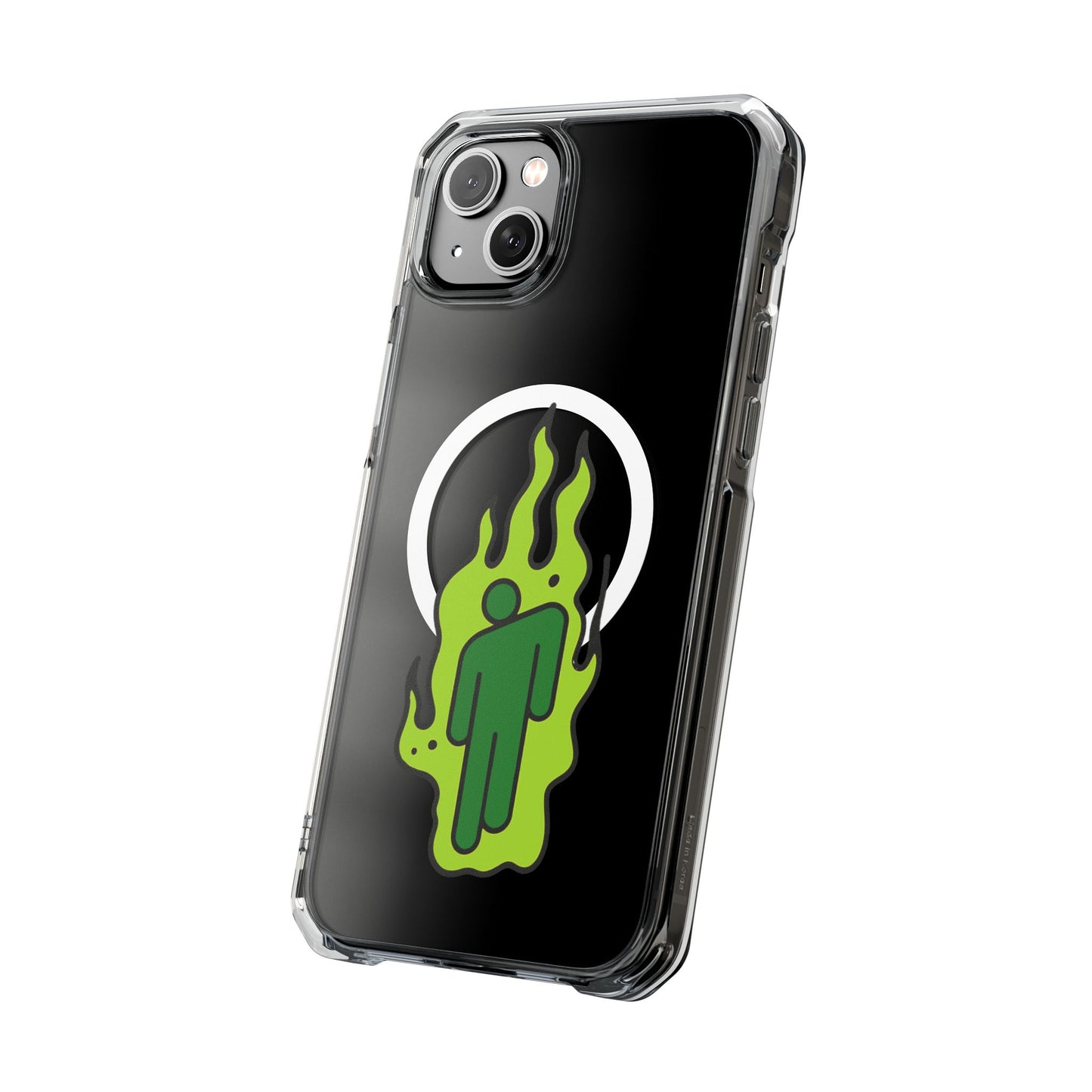 Green Flame Icon Magnetic Clear Impact Case