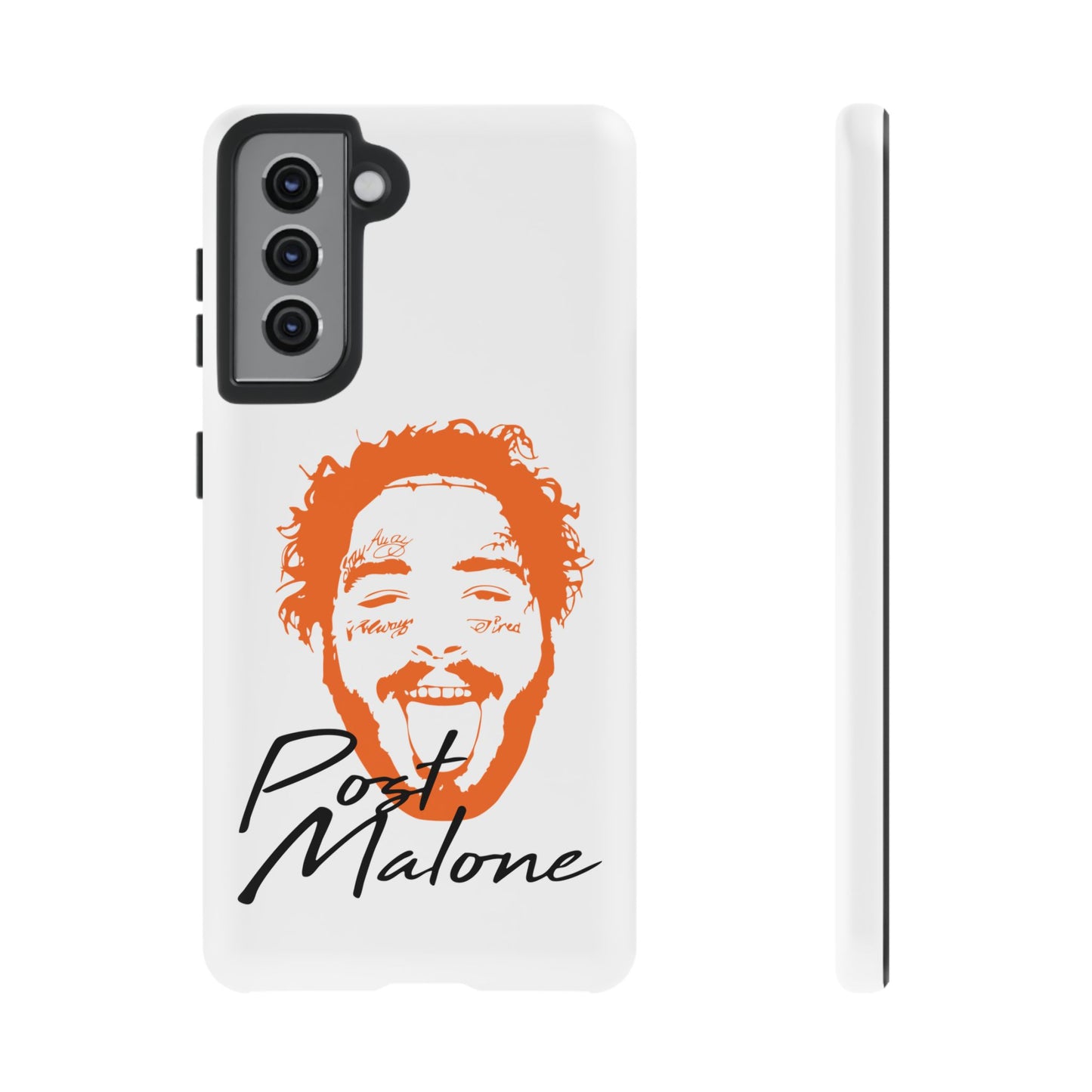 Tough Samsung Case (S20–S25) – Post Malone Name Design with Picture