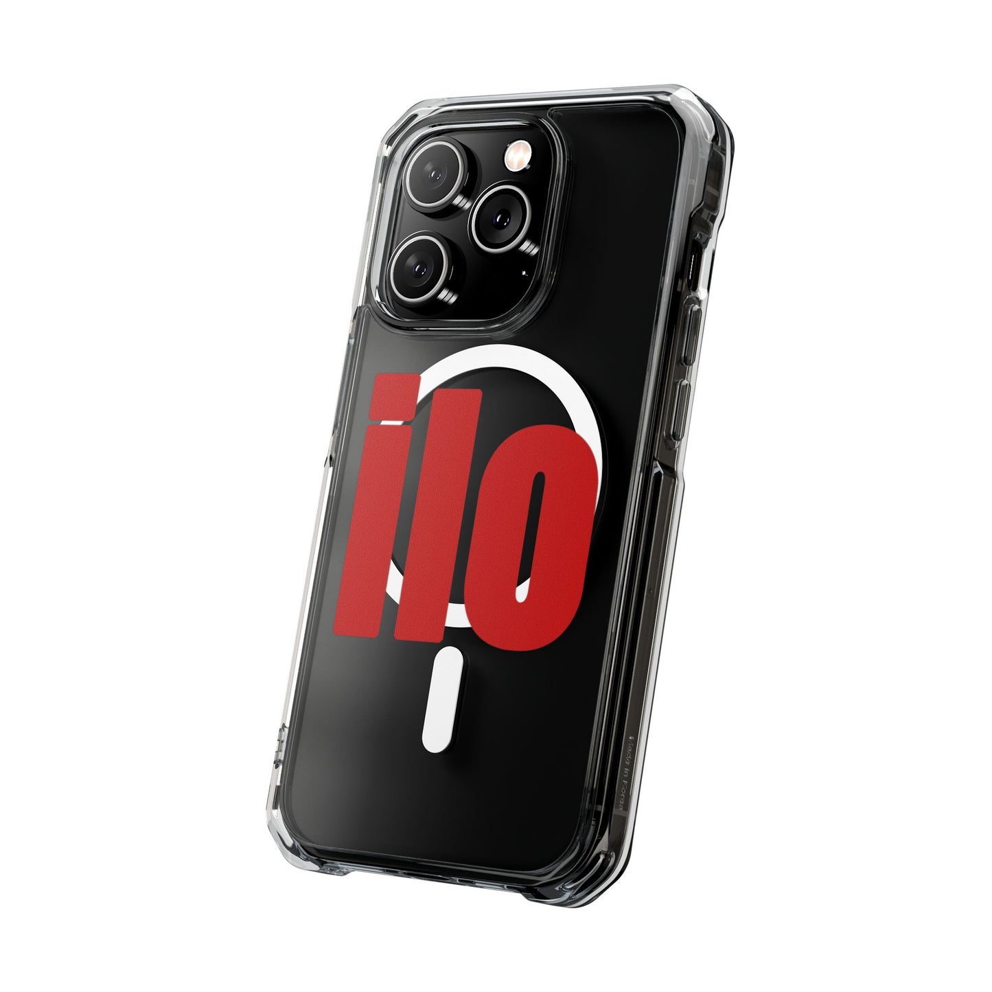 ILO Bold Red Block Magnetic Clear Impact Case