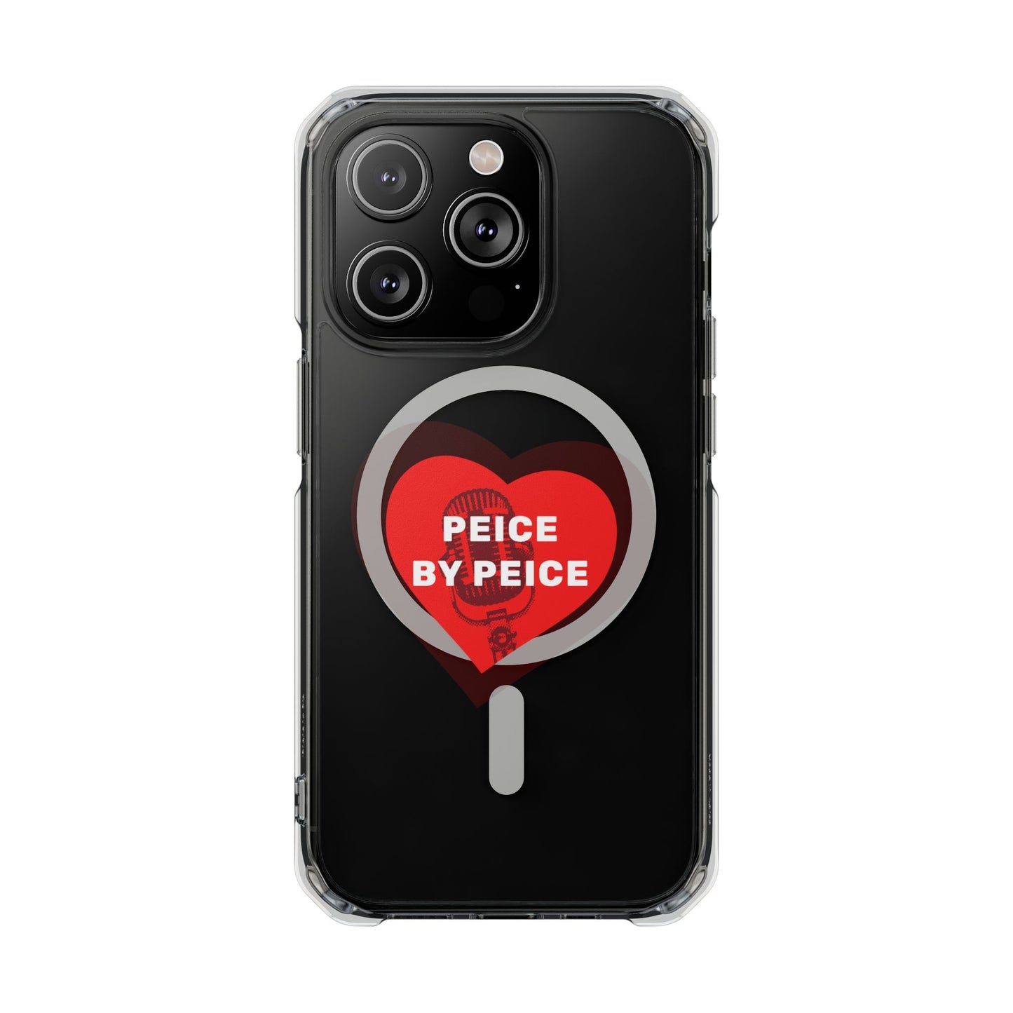 Piece by Piece Mic Drop Magnetic clear Impact Case