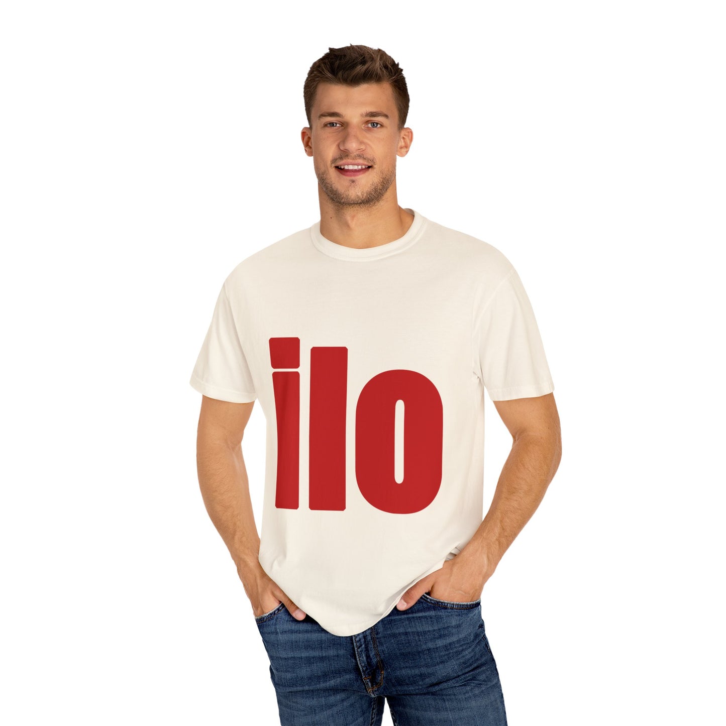 ILO Bold Red Block Unisex Dyed T-shirt