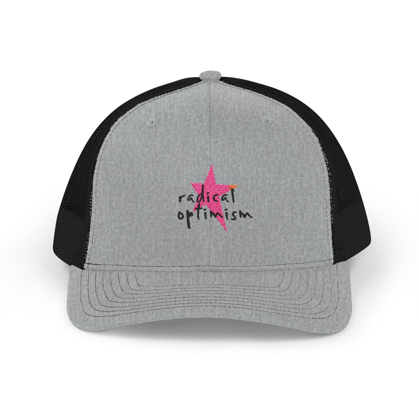Flame Script Statement Snapback Trucker Cap