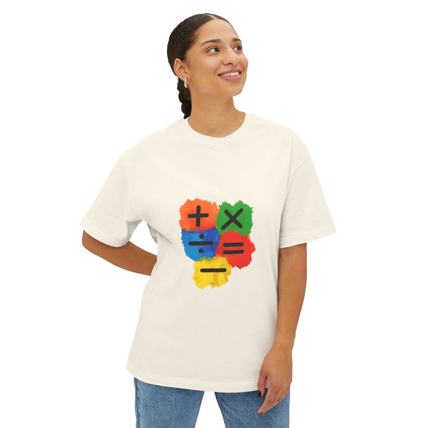 Copy of Copy of Copy of Orange Divide Symbol Oversized Boxy Tee