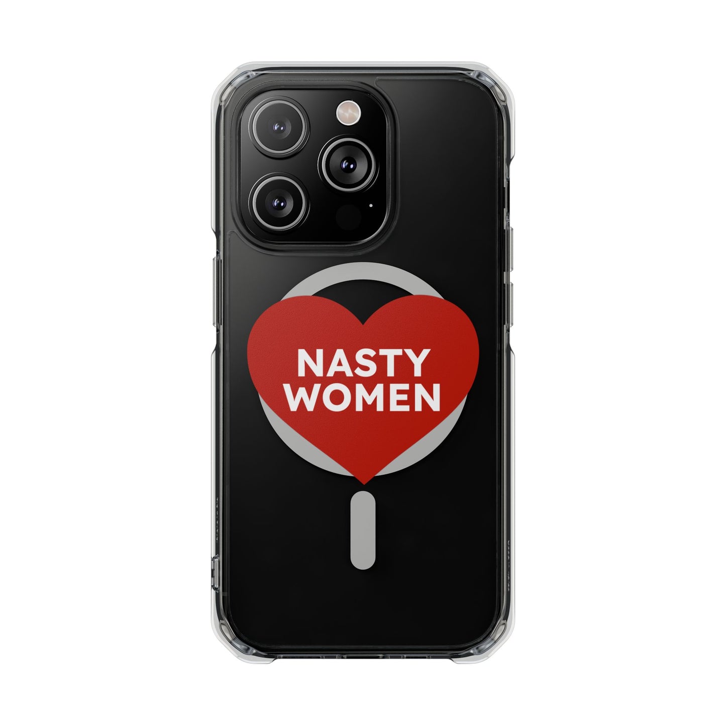Nasty Women Heart Magnetic Clear Impact cases