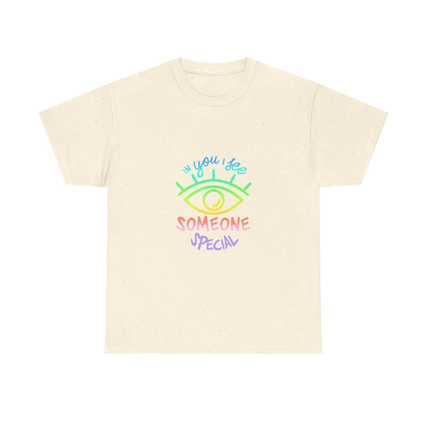 Vibrant Eye and Text Unisex Cotton Tee