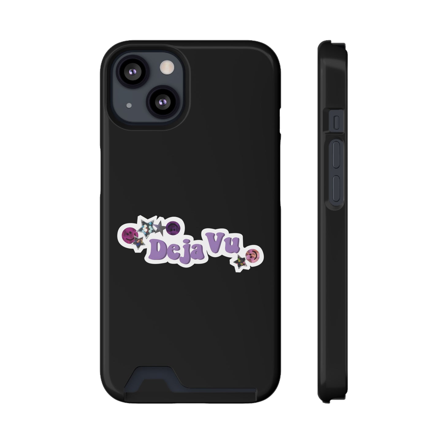Phone Case + Card Holder For Iphone 13 – Olivia Rodrigo Deja Vu | Black Edition