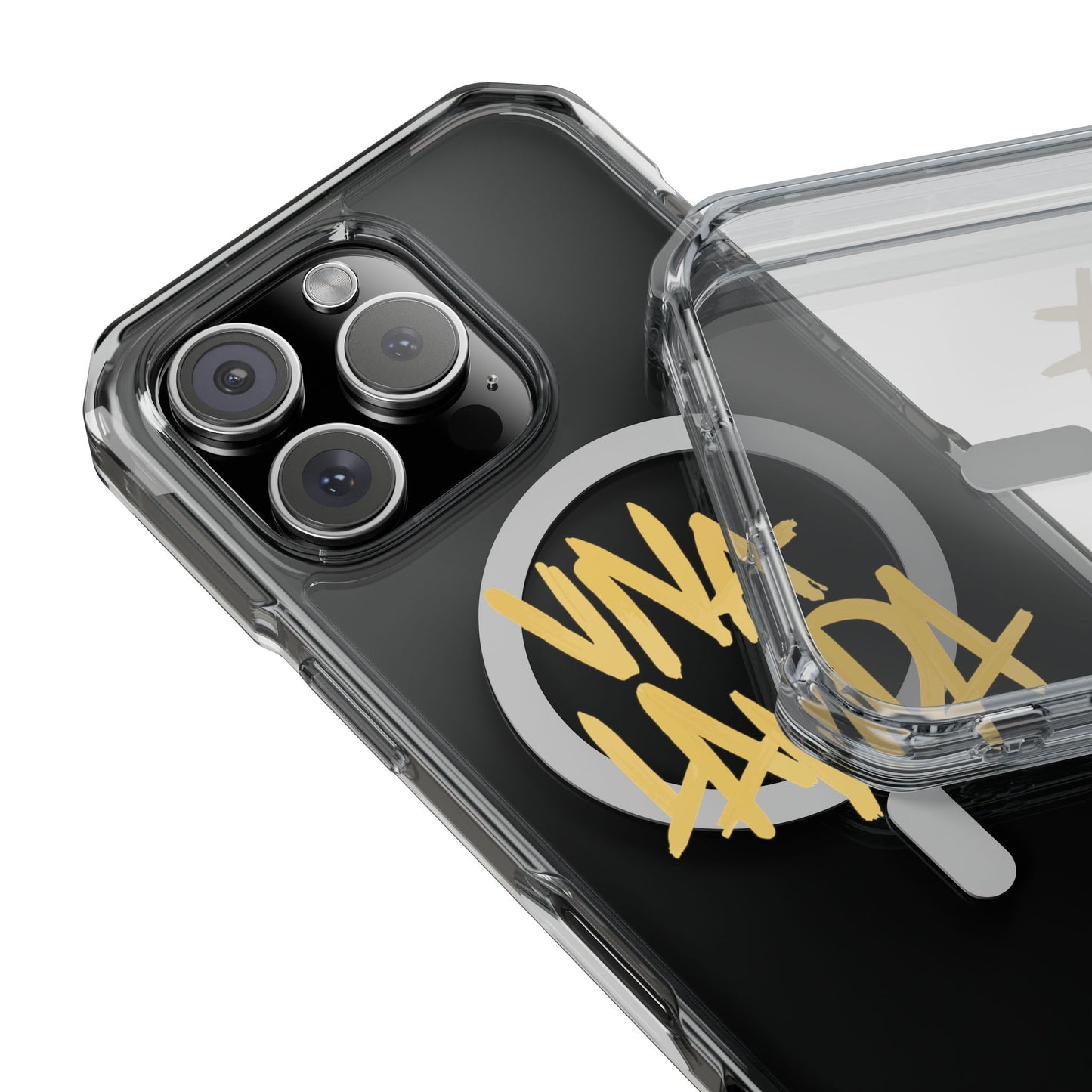 Golden Brush Script Magnetic Clear Impact case