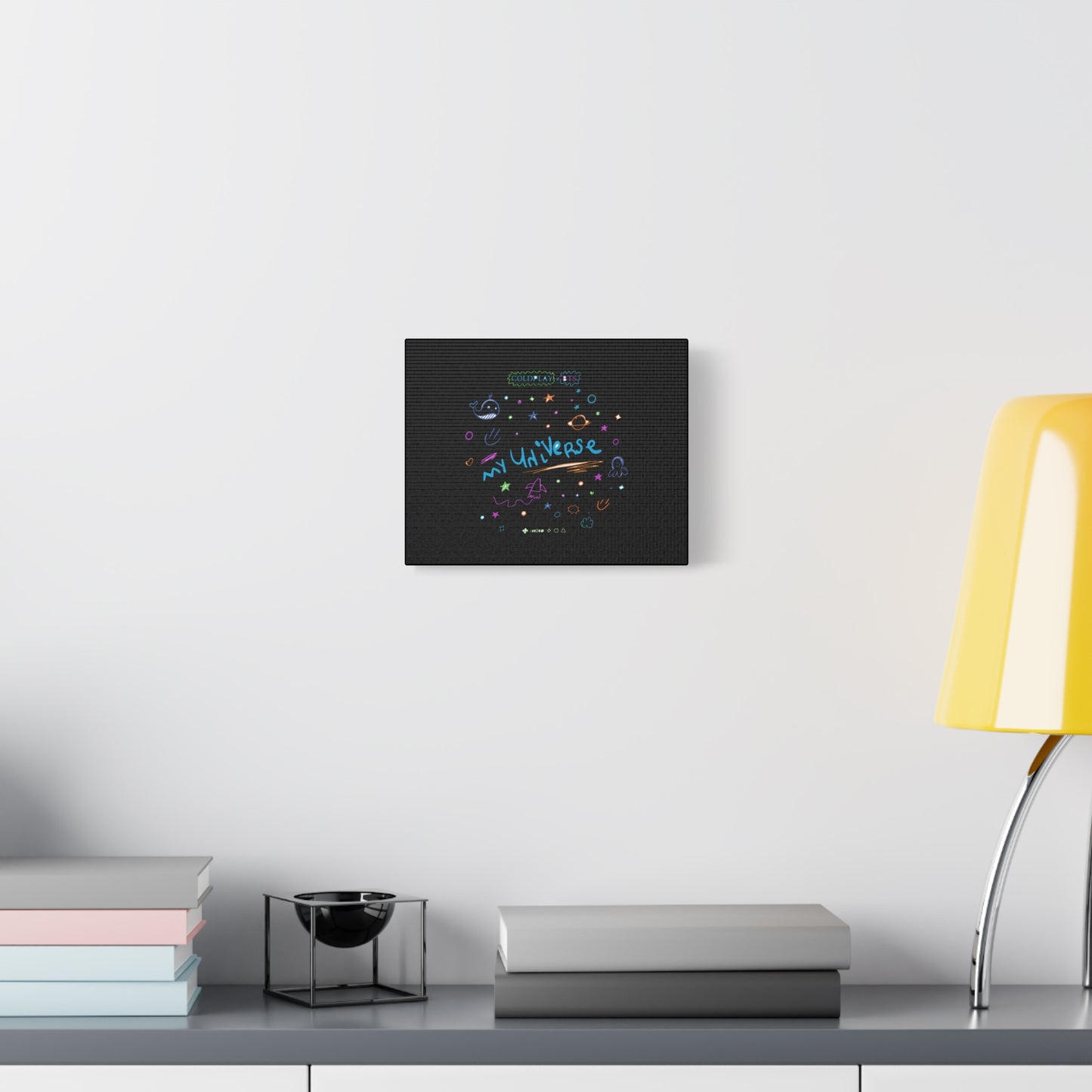 Neon Space Doodles Canvas