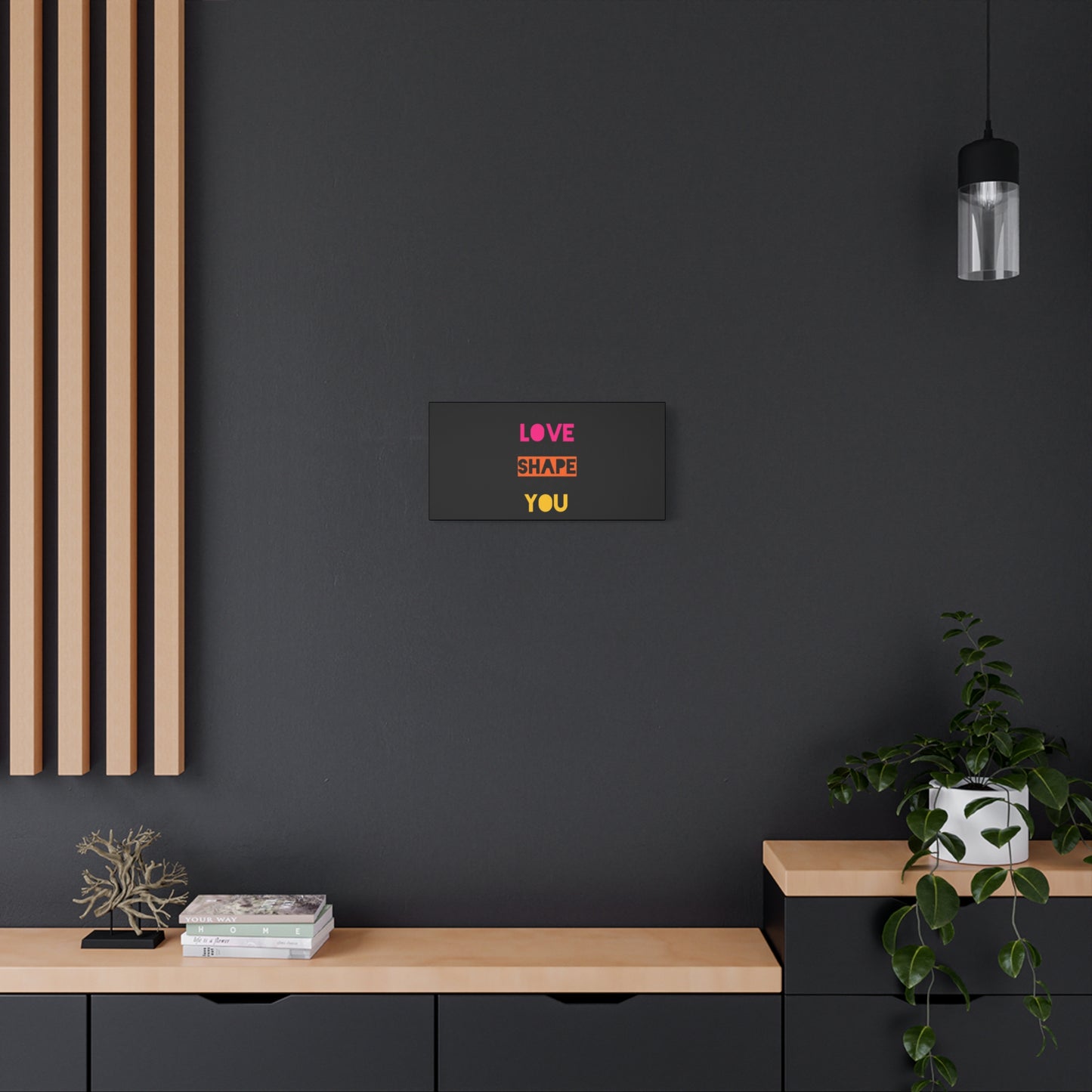 Orange Divide Symbol Matte Canvas