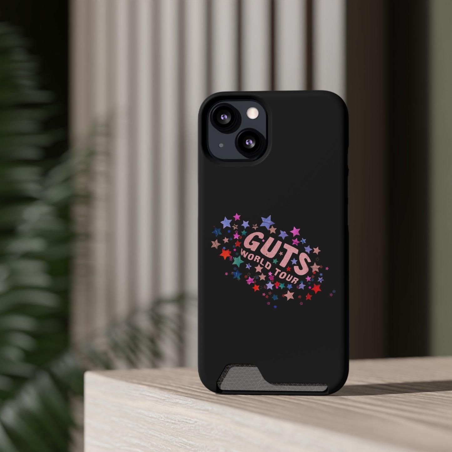 Phone Case + Card Holder For Iphone 13 – Olivia Rodrigo Guts World Tour | Black Edition
