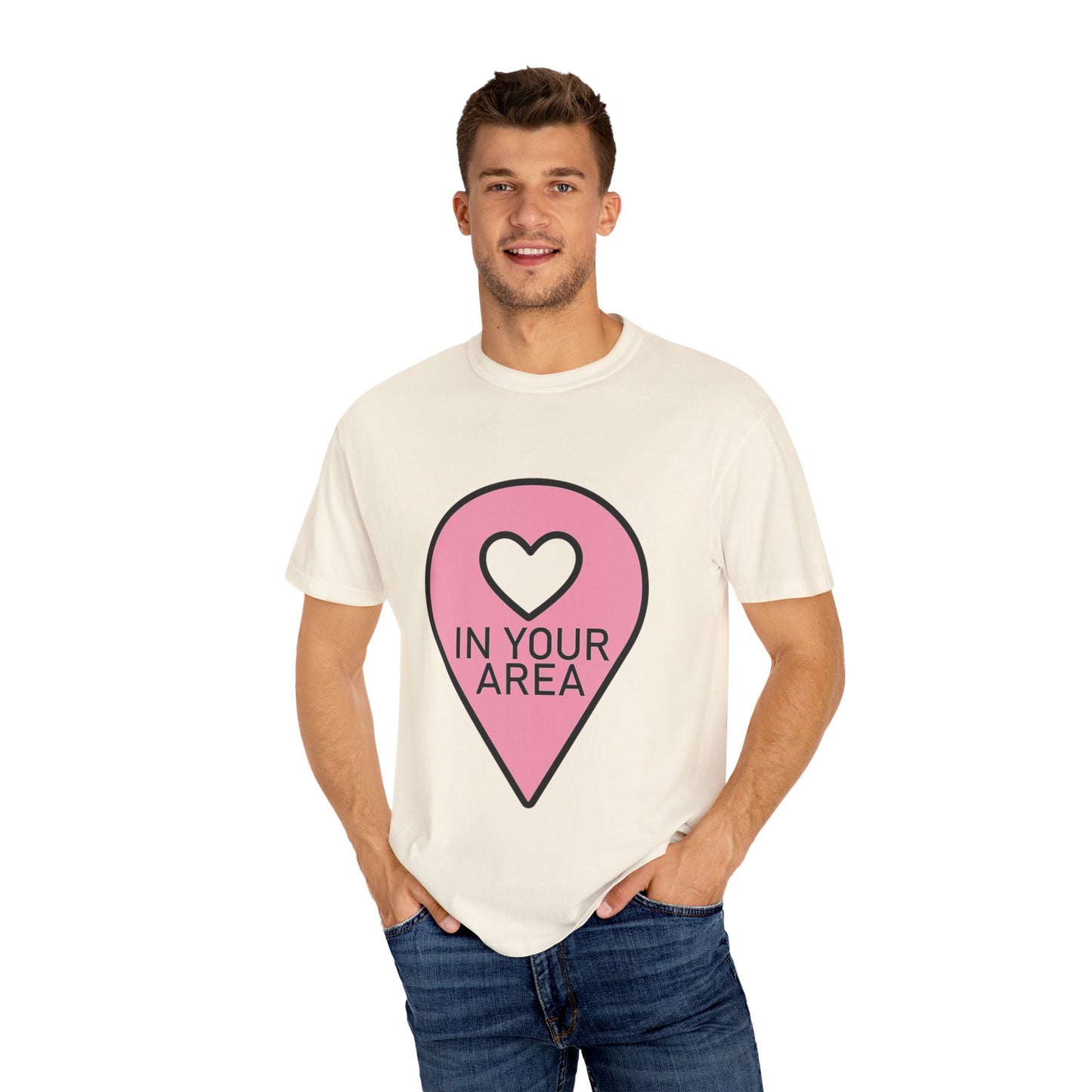 In Your Area Pin Marker – Dyed T-shirt