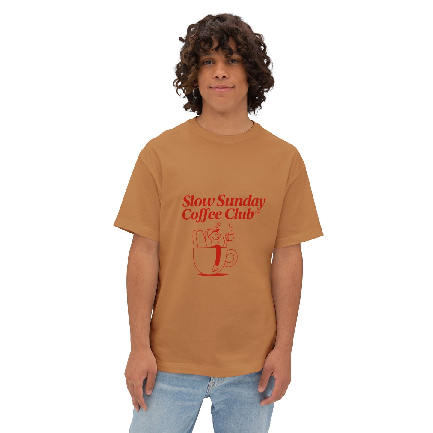 Unisex Oversized Tee – Snazzy Coffe Club Edition