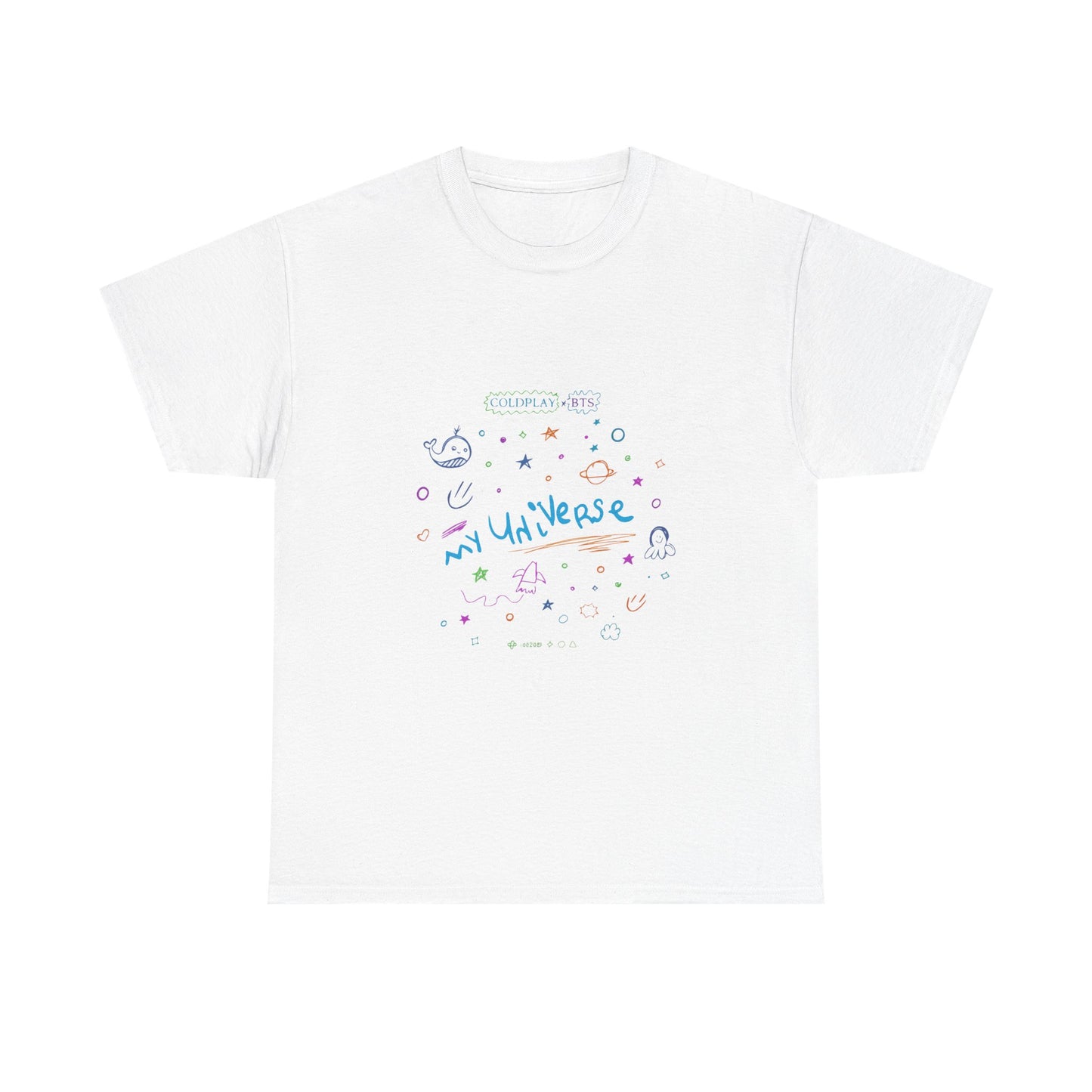 Neon Space Doodles Unisex Cotton Tee