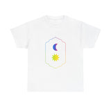 Gradient Moon and Star Emblem Unisex Cotton Tee