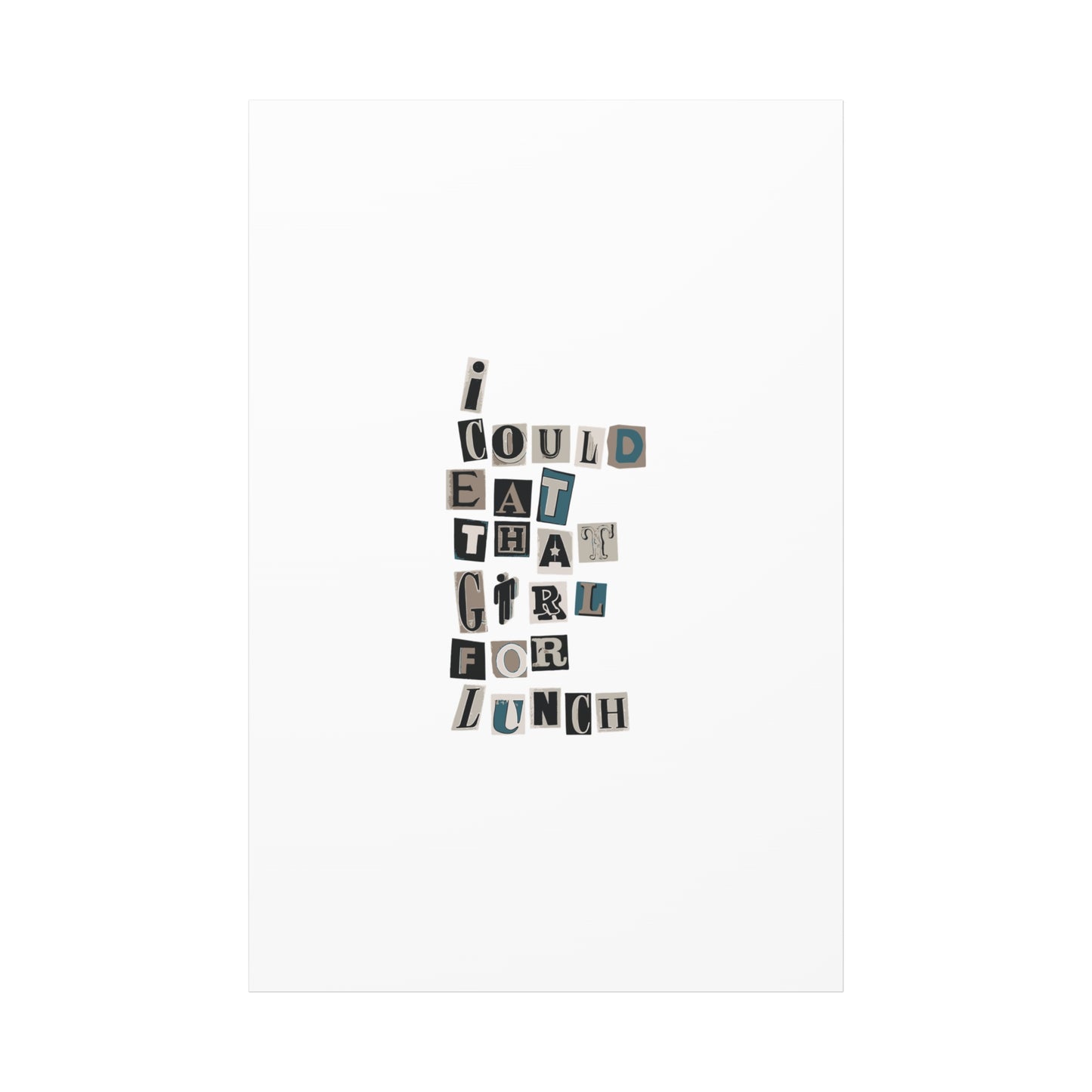 Mixed Message Collage Matte Canvas