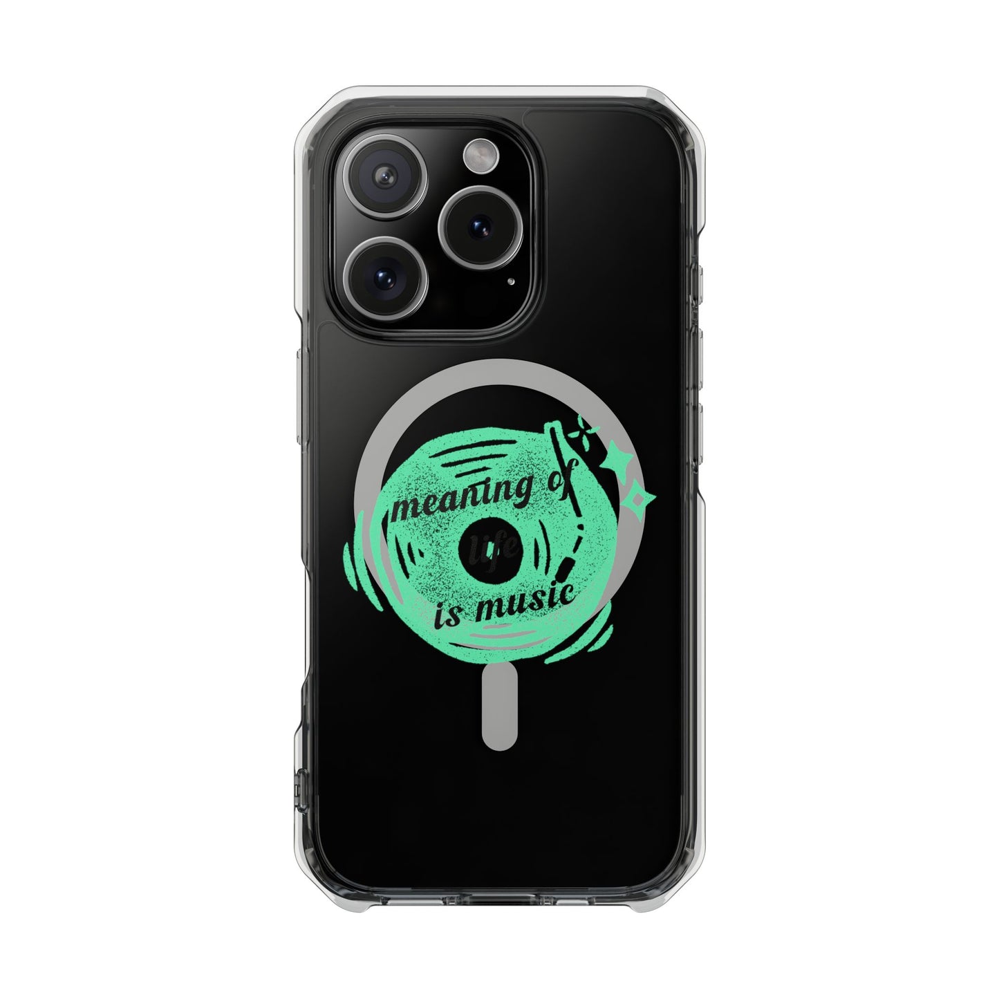 Vinyl Dreams Speak Magnetic clear Impact Case