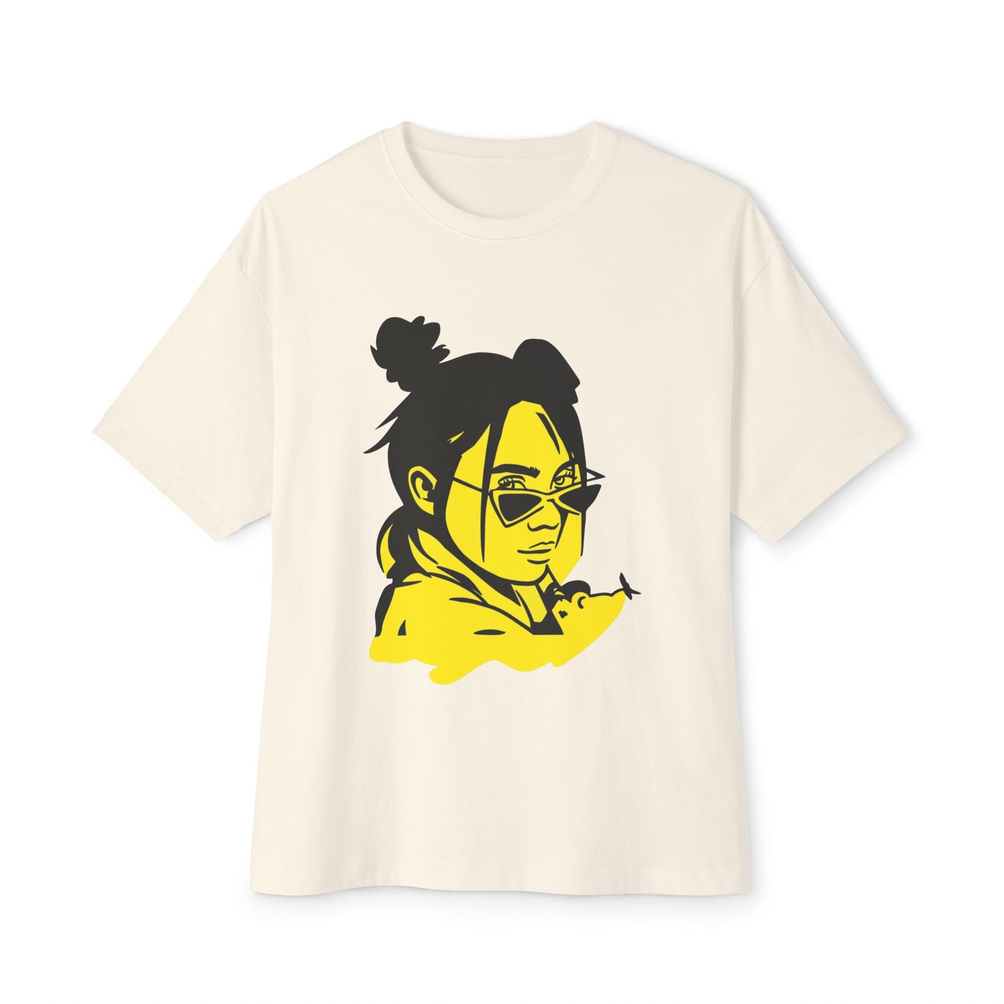 Neon Mood Portrait Unisex Oversized Tee