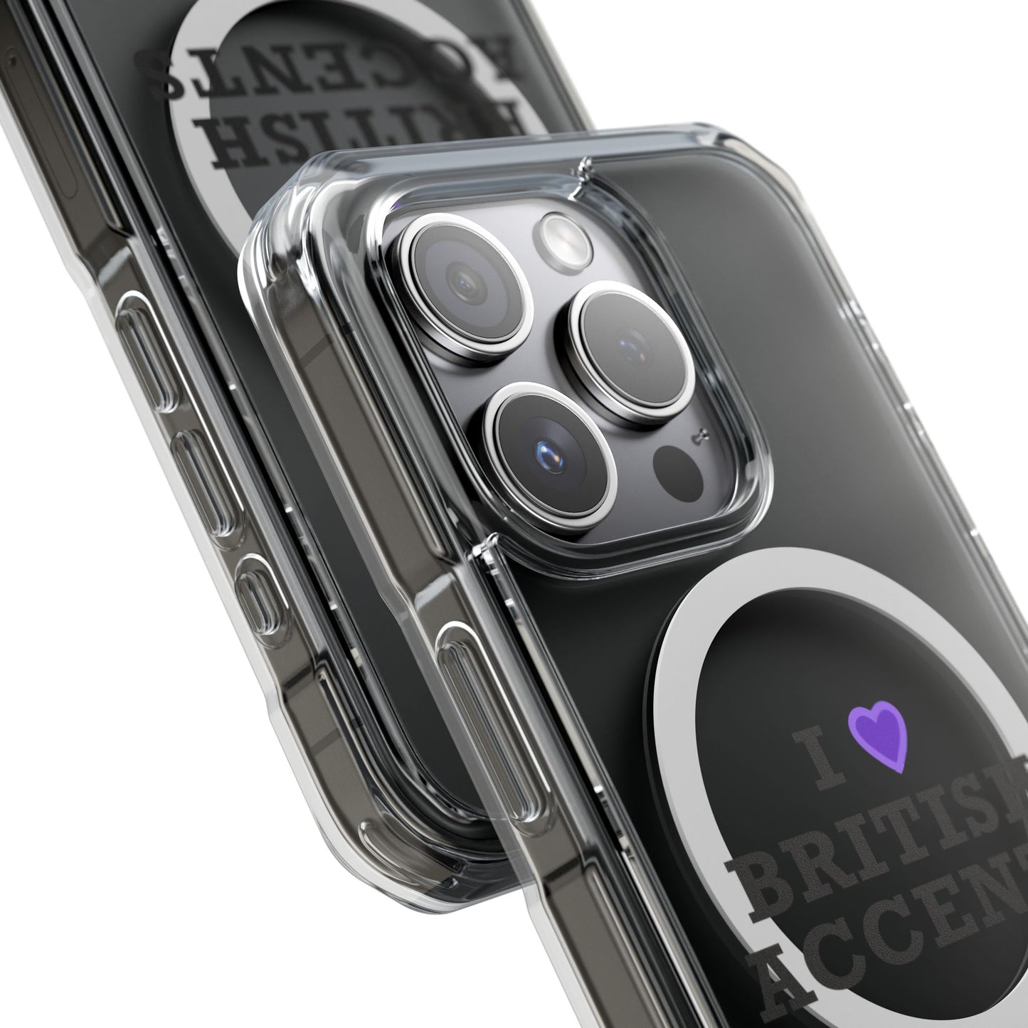 I Love British Accents Magnetic Clear Impact Case