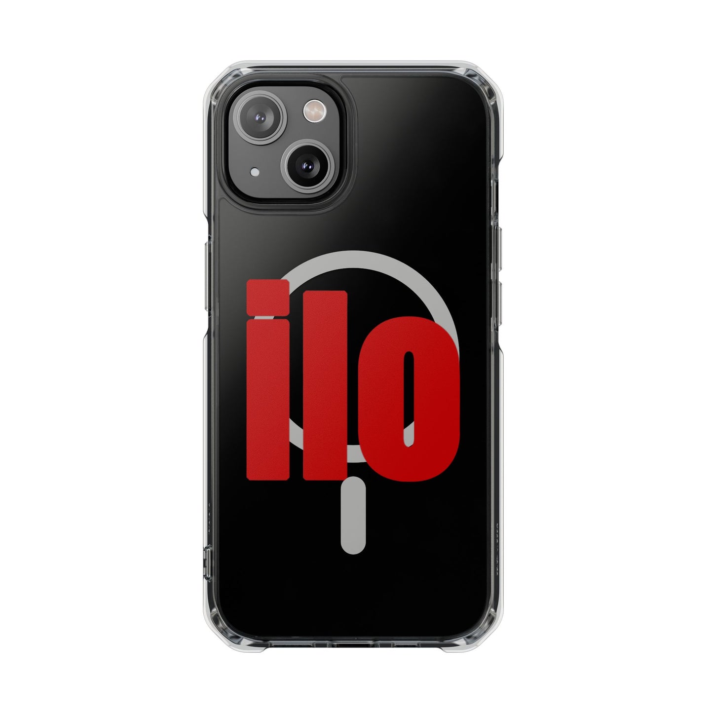 ILO Bold Red Block Magnetic Clear Impact Case