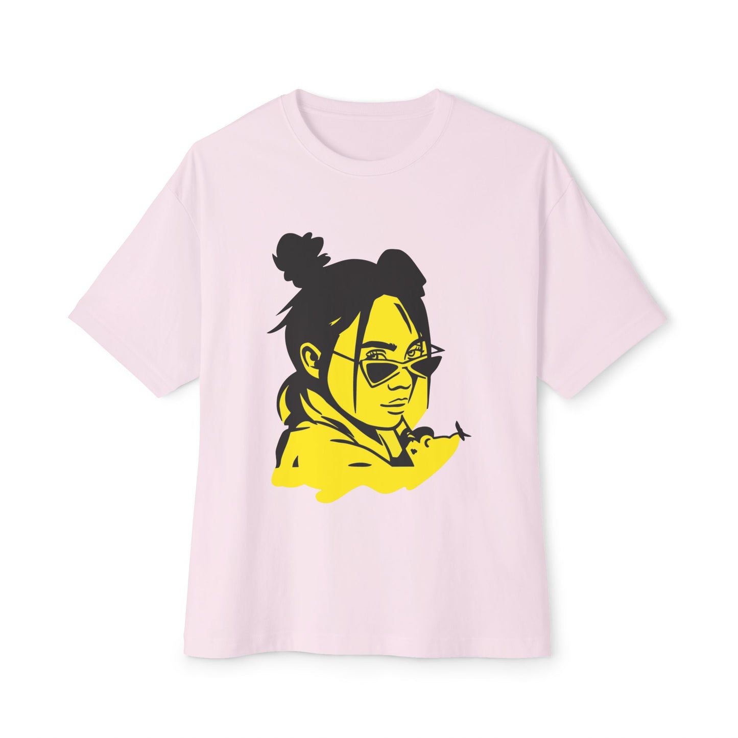 Neon Mood Portrait Unisex Oversized Tee