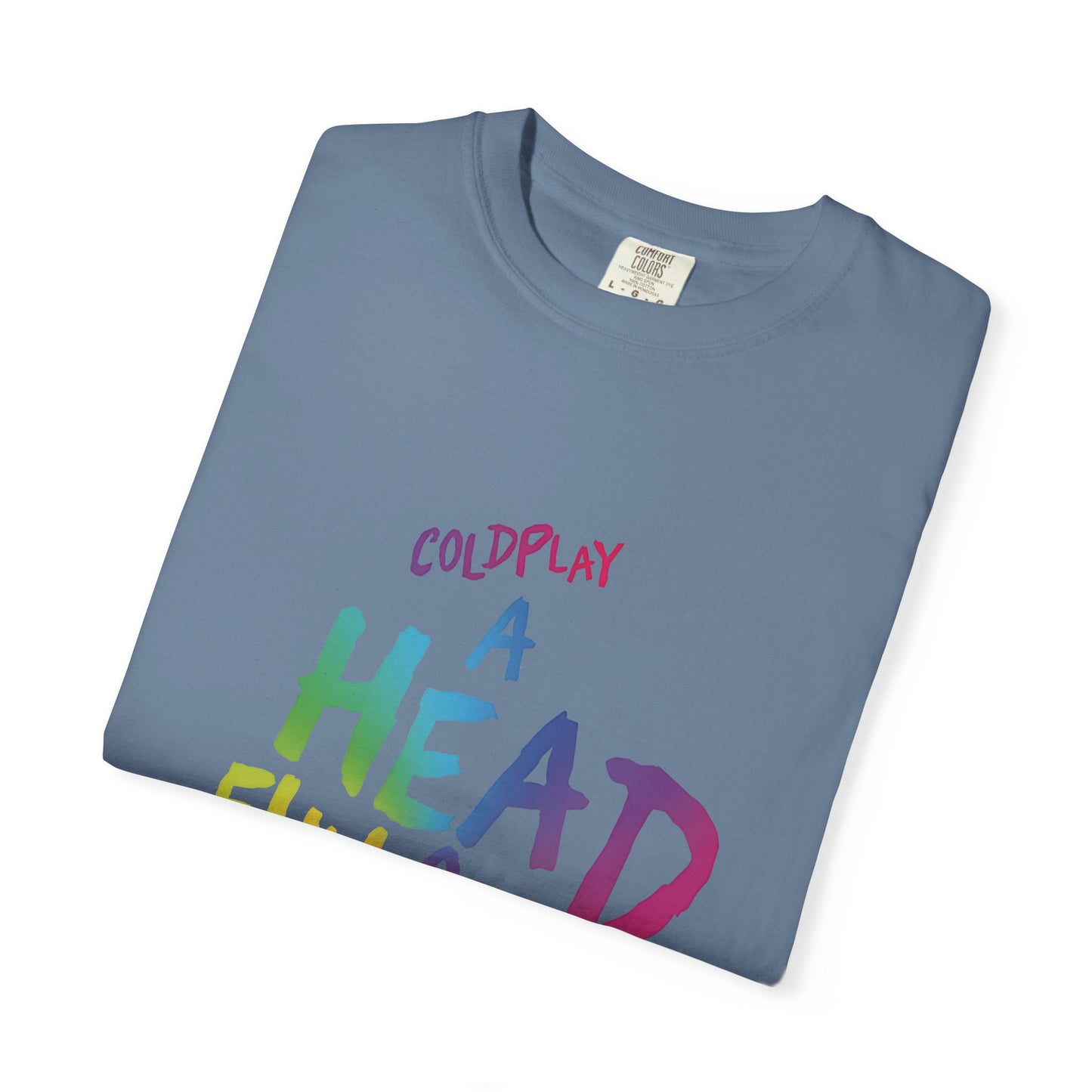 Unisex Garment-Dyed T-Shirt Inspired by Coldplay’s Iconic A Head Full of Dreams