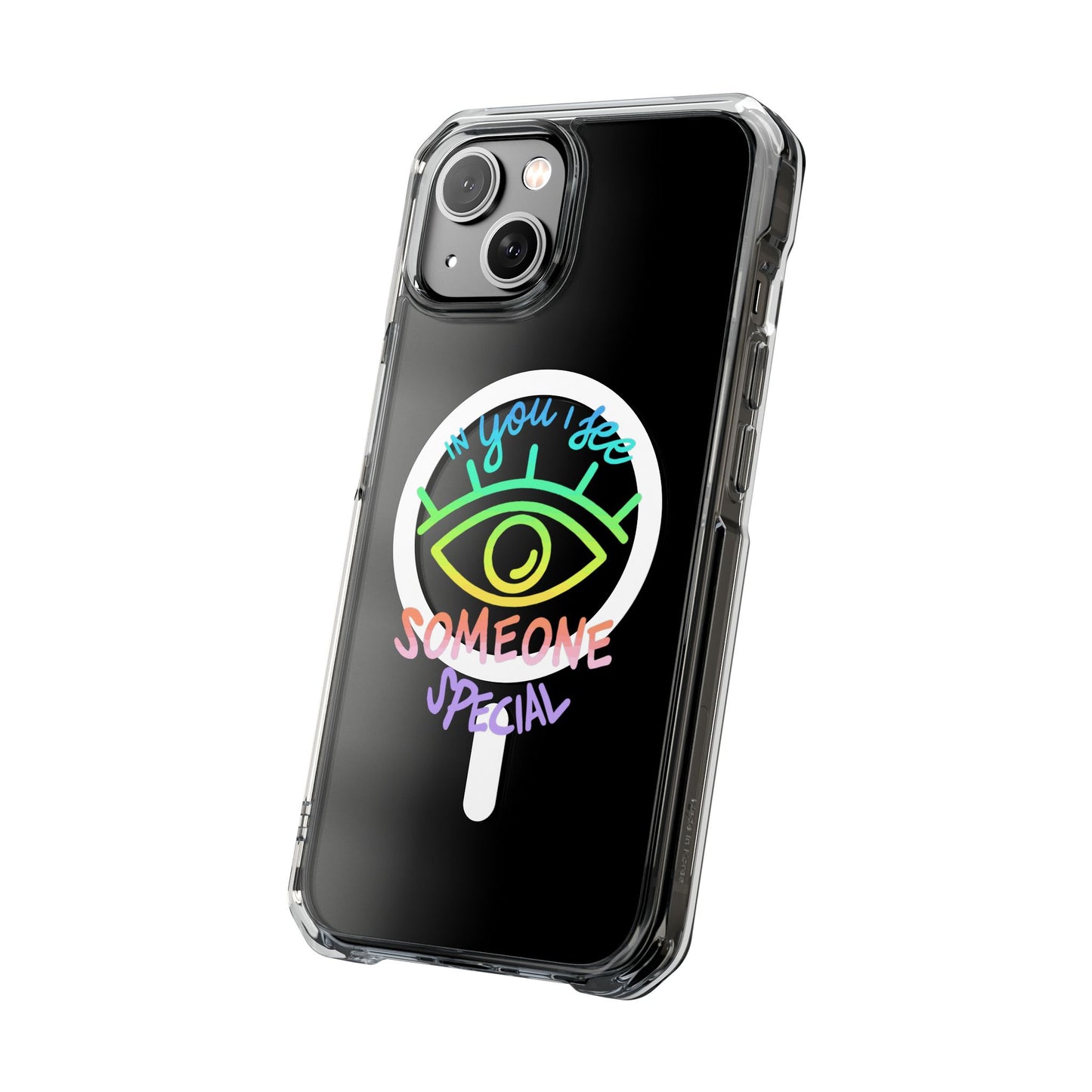 Vibrant Eye and Text Magnetic Clear Impact case