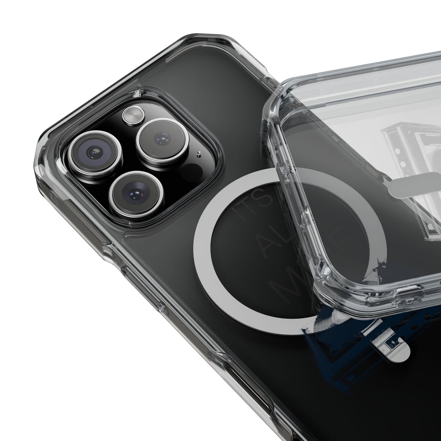 Spin It Retro Magnetic clear Impact Case