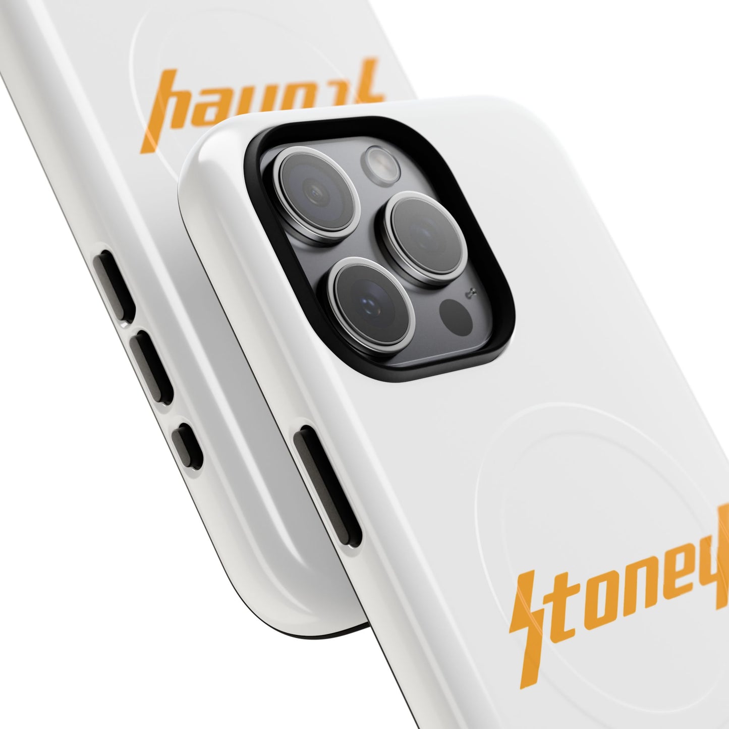 Orange Lightning Text Logo Tough Magnetic Case
