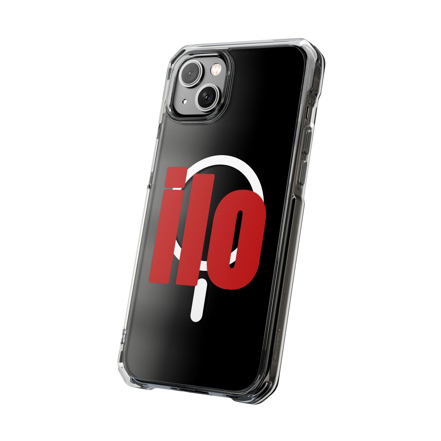 ILO Bold Red Block Magnetic Clear Impact Case