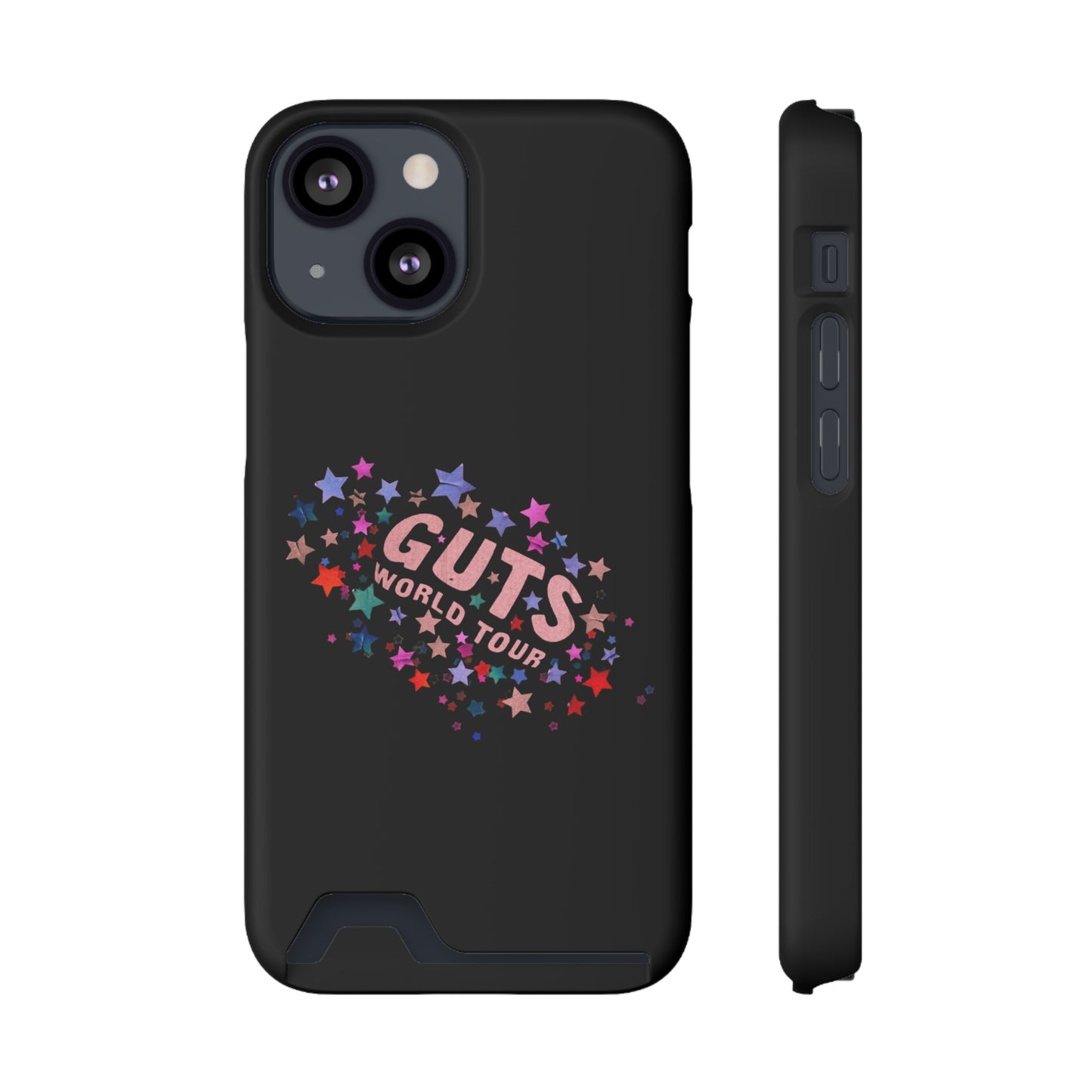 Phone Case + Card Holder For Iphone 13 – Olivia Rodrigo Guts World Tour | Black Edition