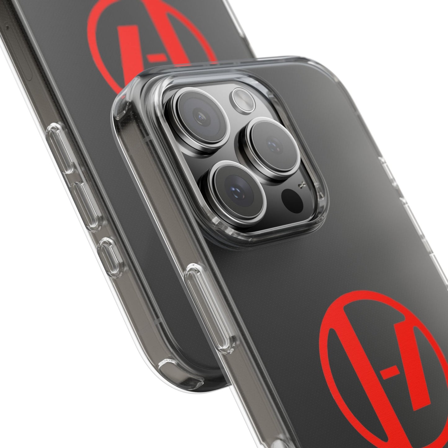 Crimson Orbit Clear Case