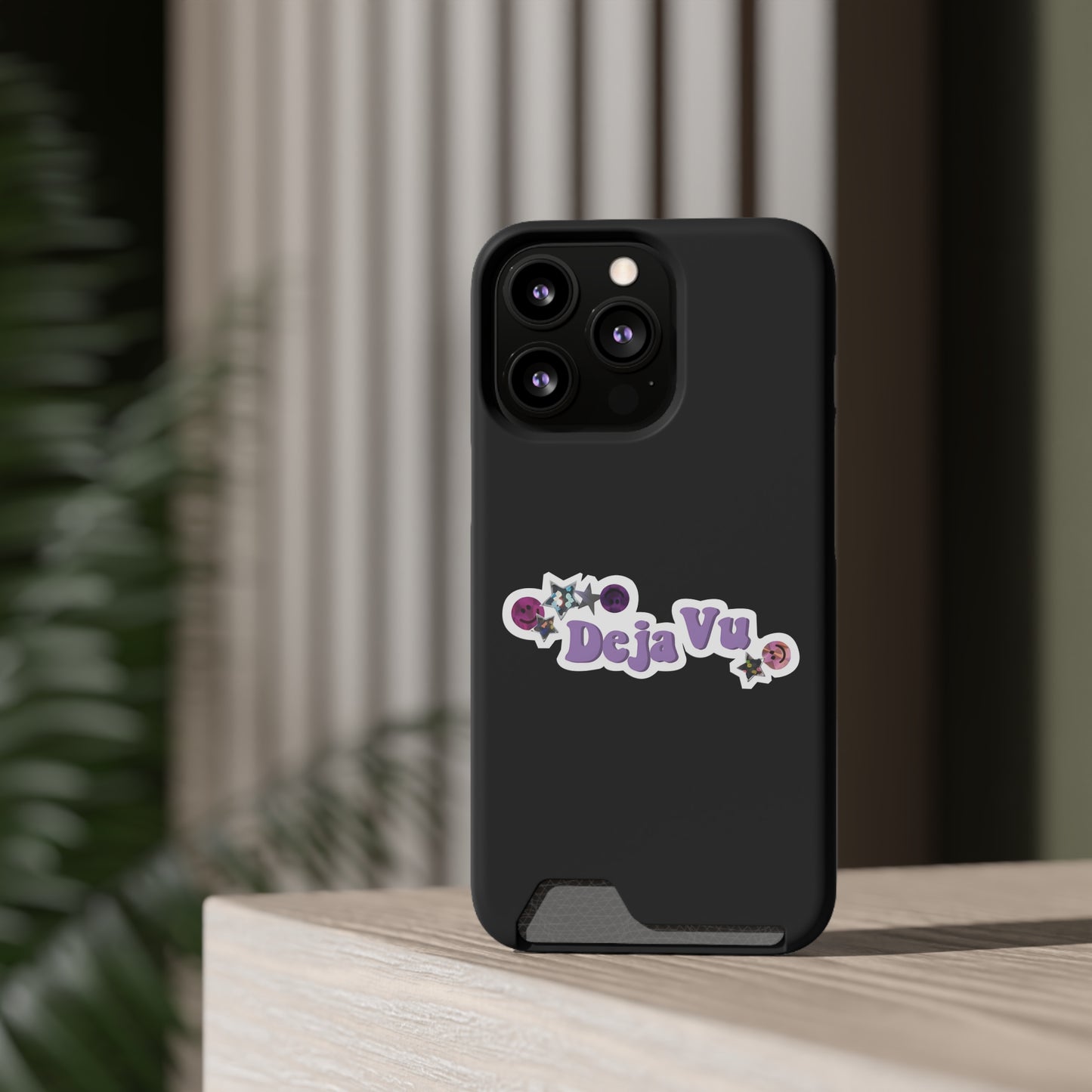 Phone Case + Card Holder For Iphone 13 – Olivia Rodrigo Deja Vu | Black Edition