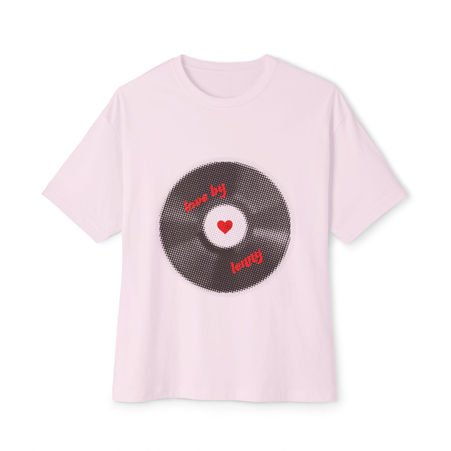 Vinyl Love Spin Unisex Oversized Boxy tee