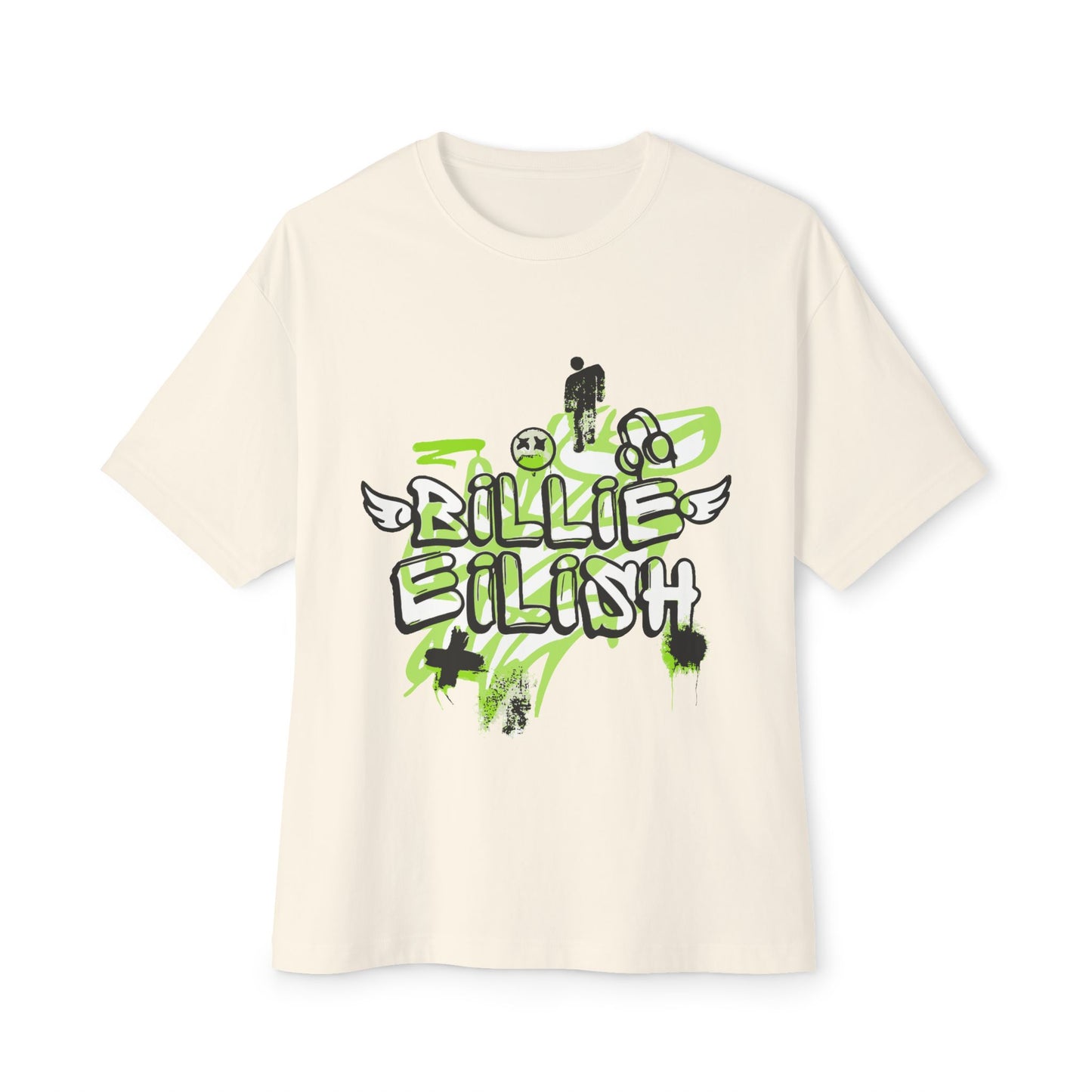 Grunge Angel Graffiti Unisex Oversized Tee