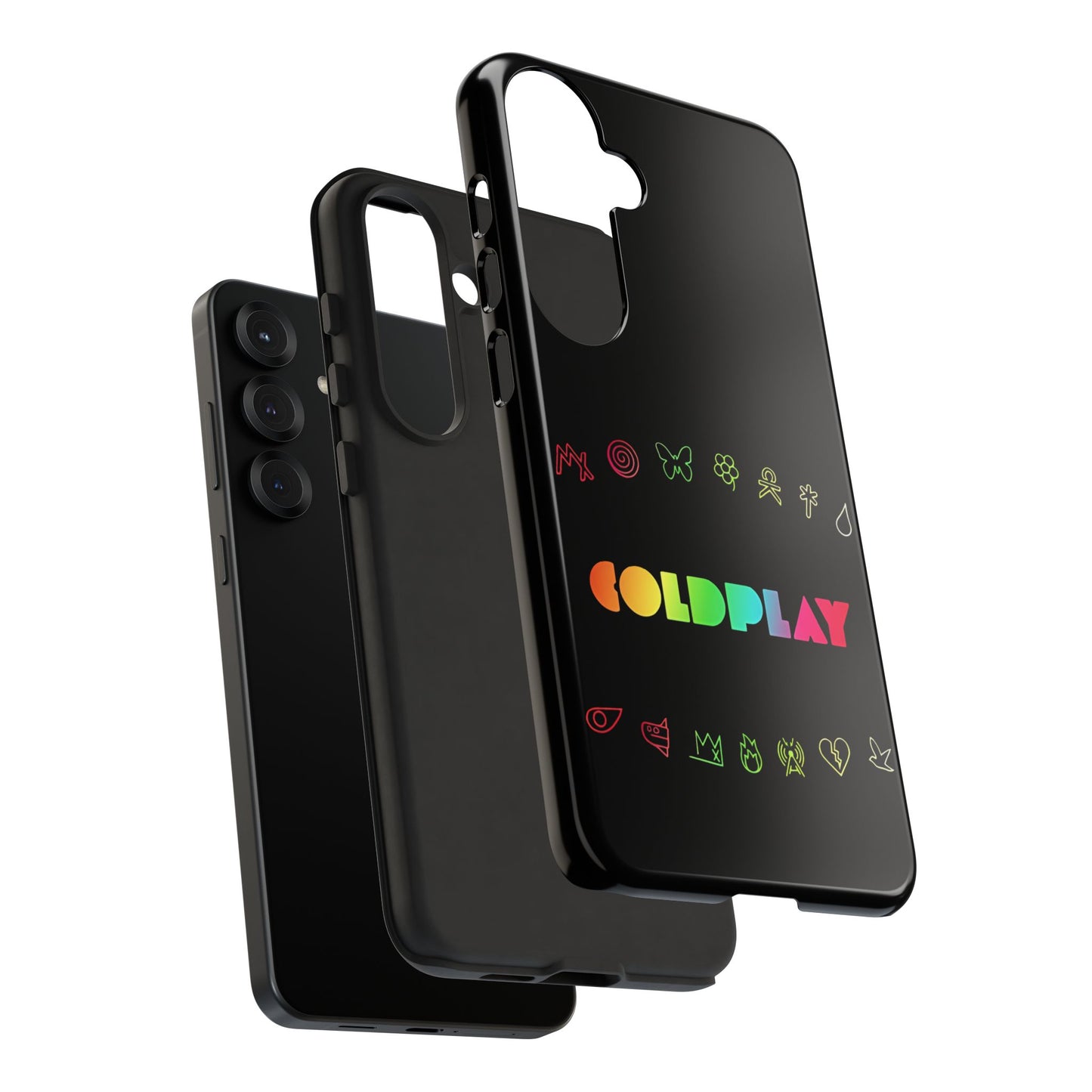 Premium Tough Case for Samsung S21 to S25 Ultra Showcasing Coldplay’s Signage